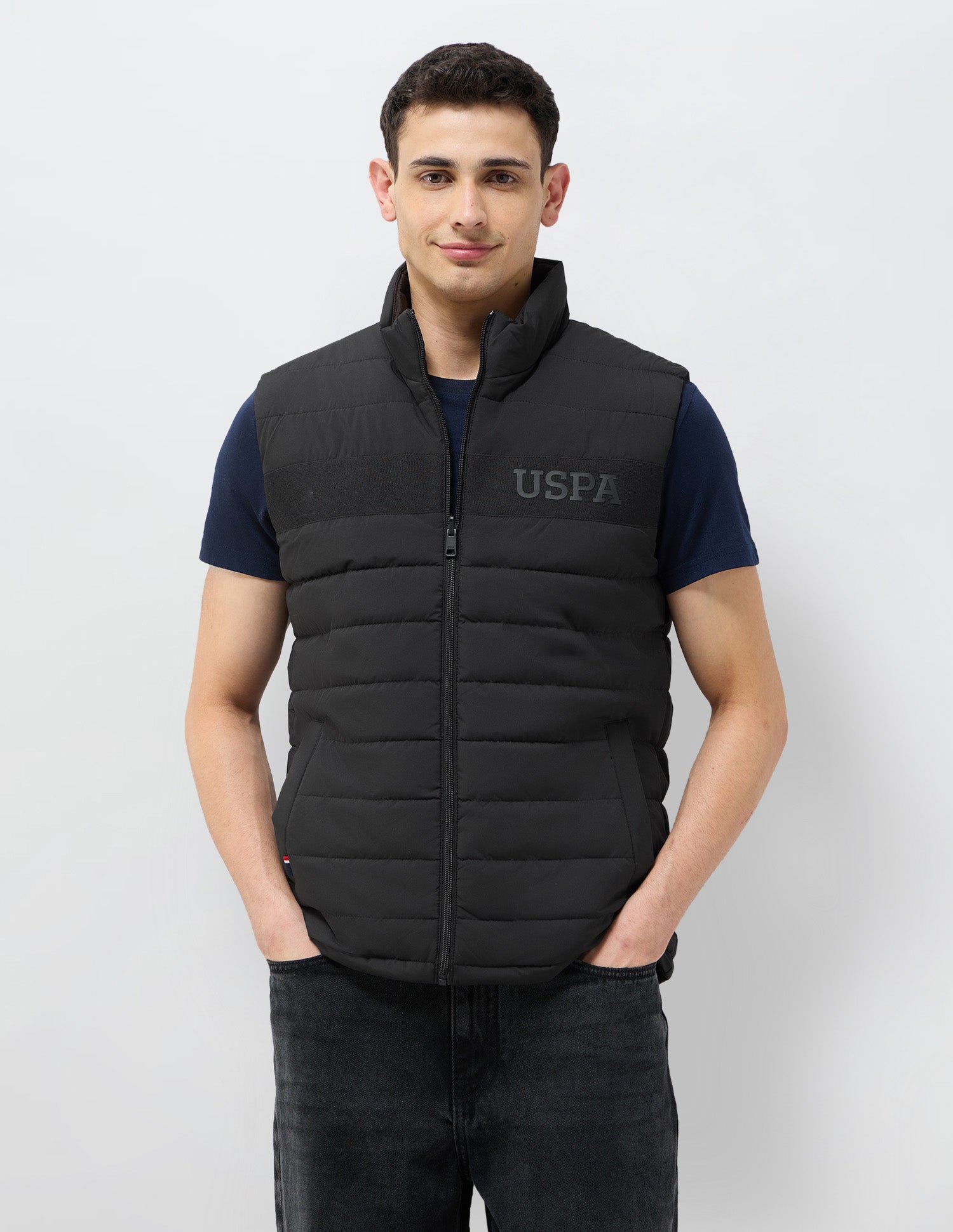 Solid Regular Fit Reversible Jacket Black - U.S. POLO ASSN. | Large