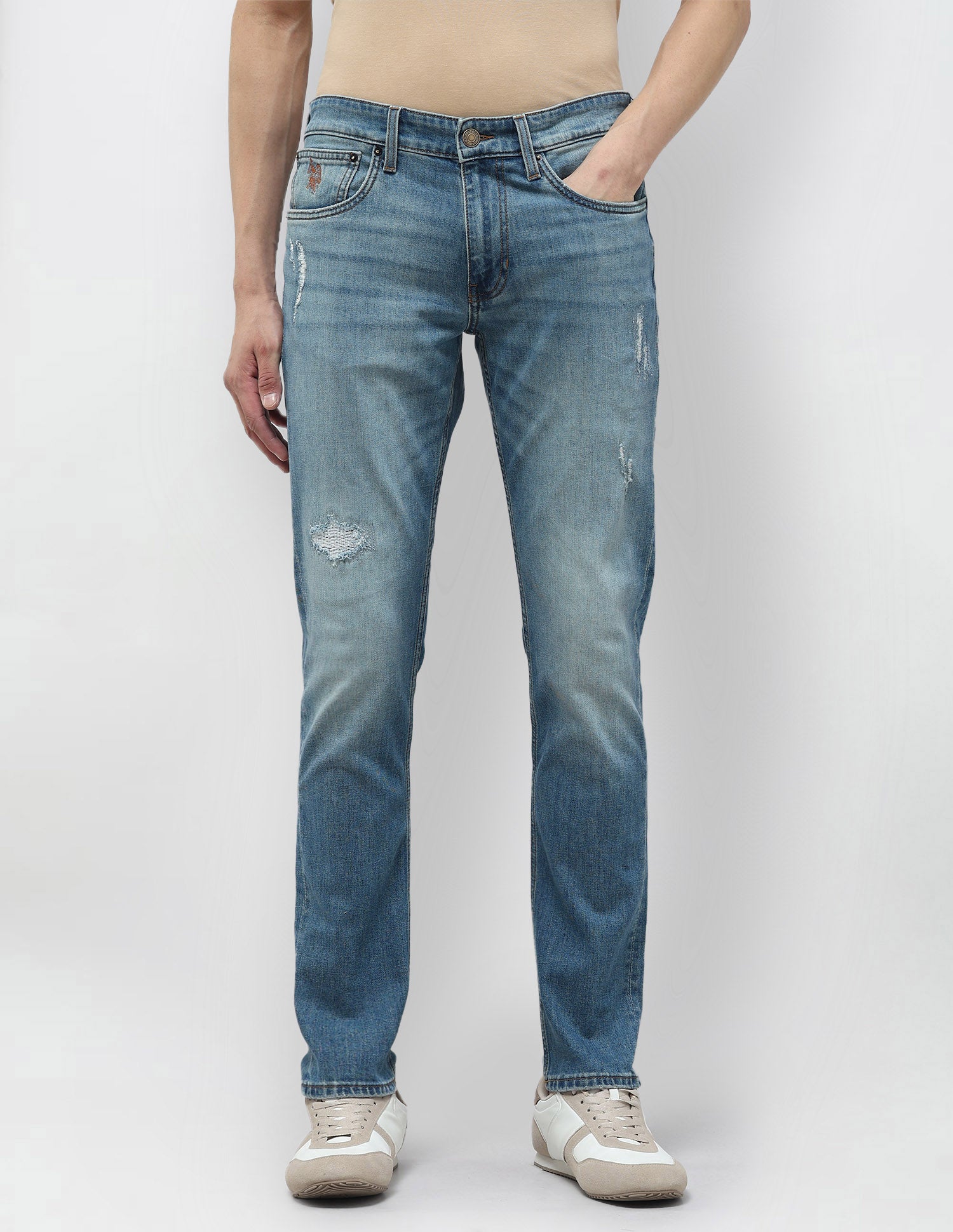 Brandon Slim-Tapered Fit Blue Jeans Blue - U.S. POLO ASSN. | Large