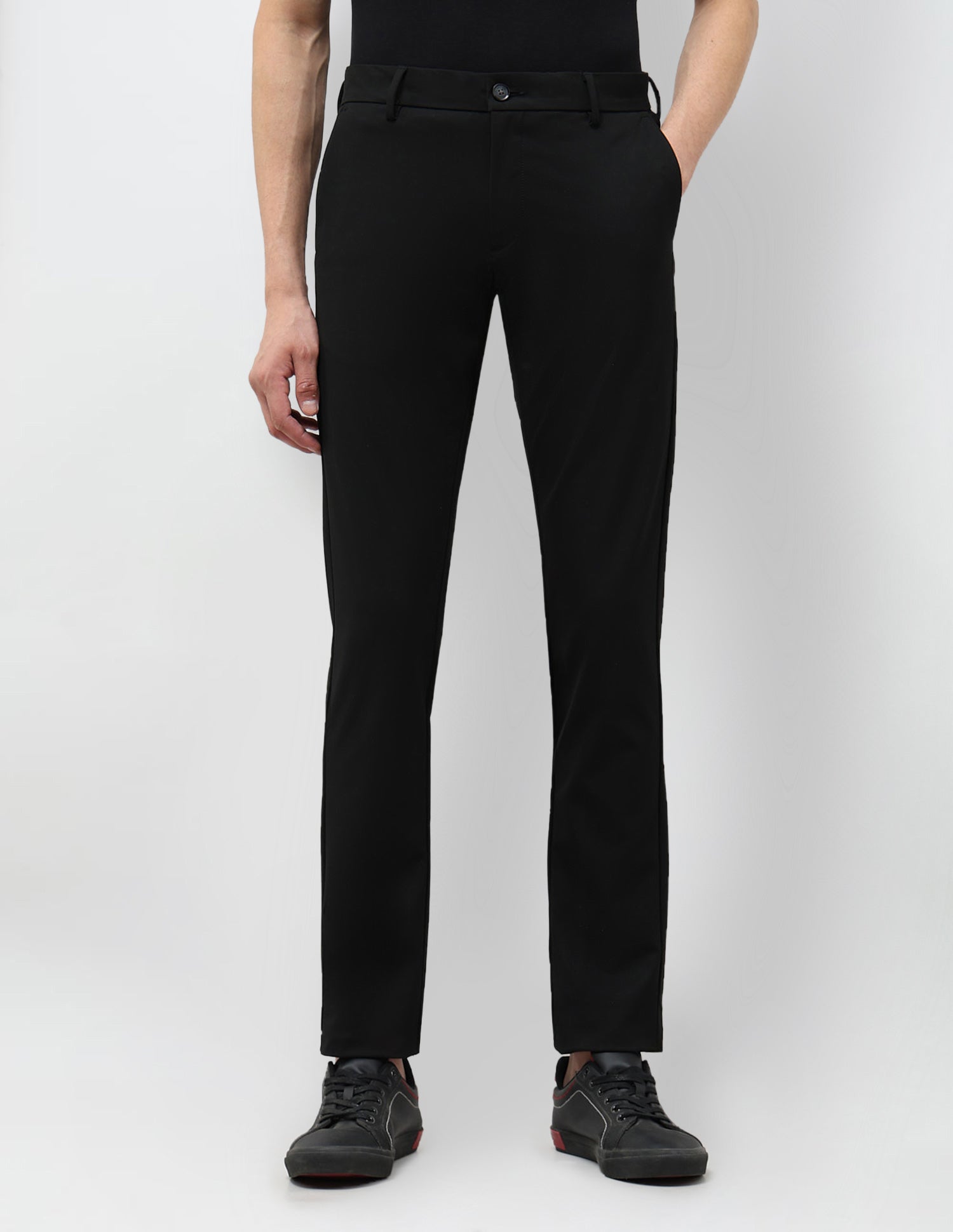 Mid Rise Slim Fit Trousers Black - U.S. POLO ASSN. | Large