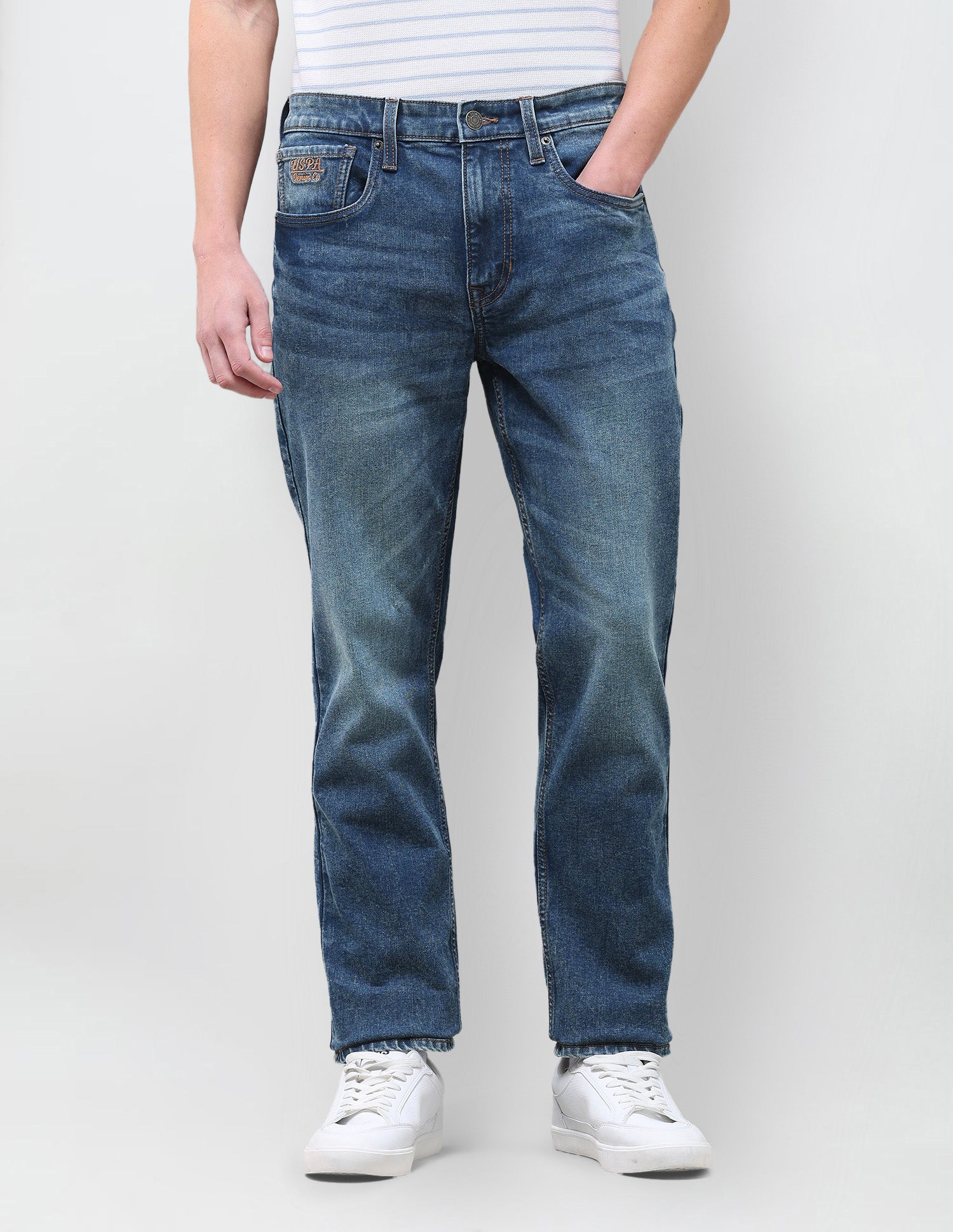 Harold Slim Straight Fit Blue Jeans Indigo - U.S. Polo Assn. India | Large
