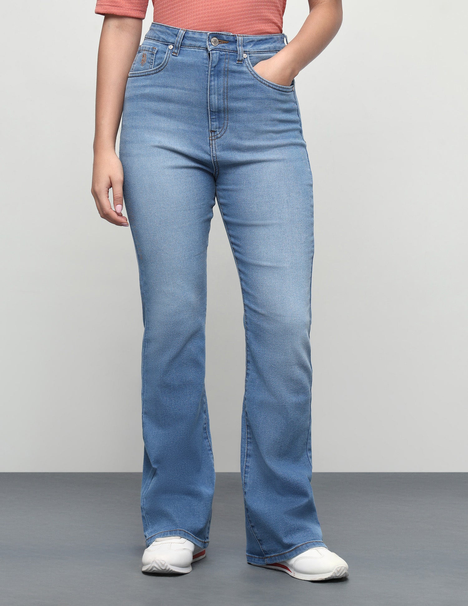 High Rise Bootcut Fit Jeans Blue - U.S. Polo Assn. India | Large