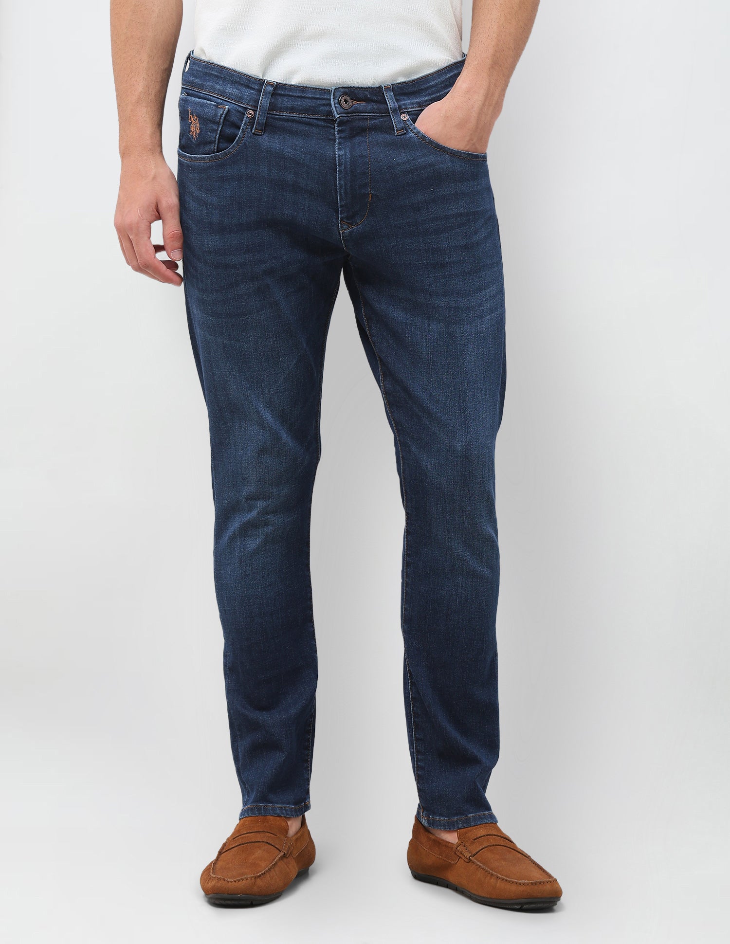 Henry Tapered Fit Blue Jeans Dark Blue - U.S. Polo Assn. India | Large