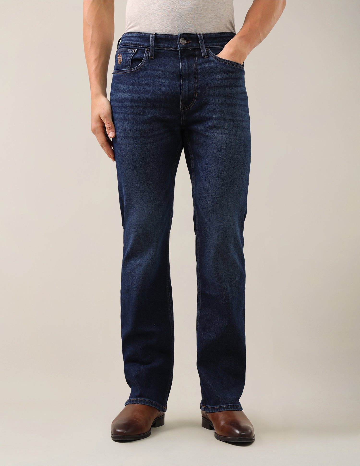 Connor Bootcut Fit Blue Jeans Dark Blue - U.S. Polo Assn. India | Large