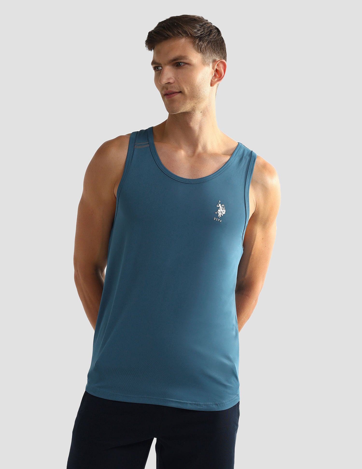 Solid OEV04 Vest - Pack Of 1 Dusty Blue - U.S. POLO ASSN. | Large