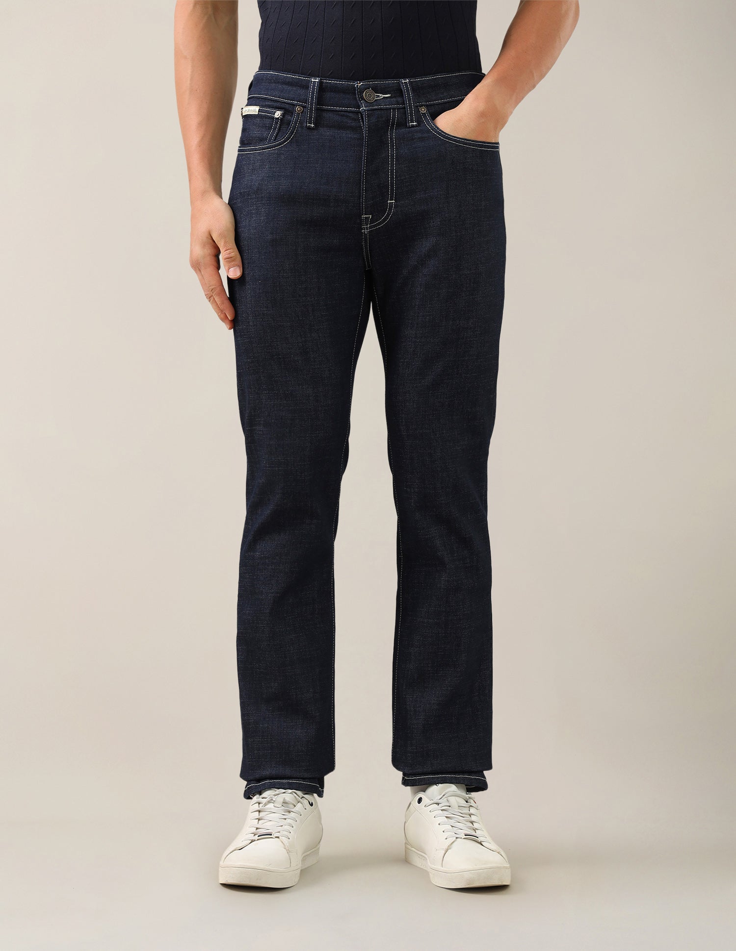 Harold Slim Straight Fit Blue Jeans Dark Blue - U.S. Polo Assn. India | Large