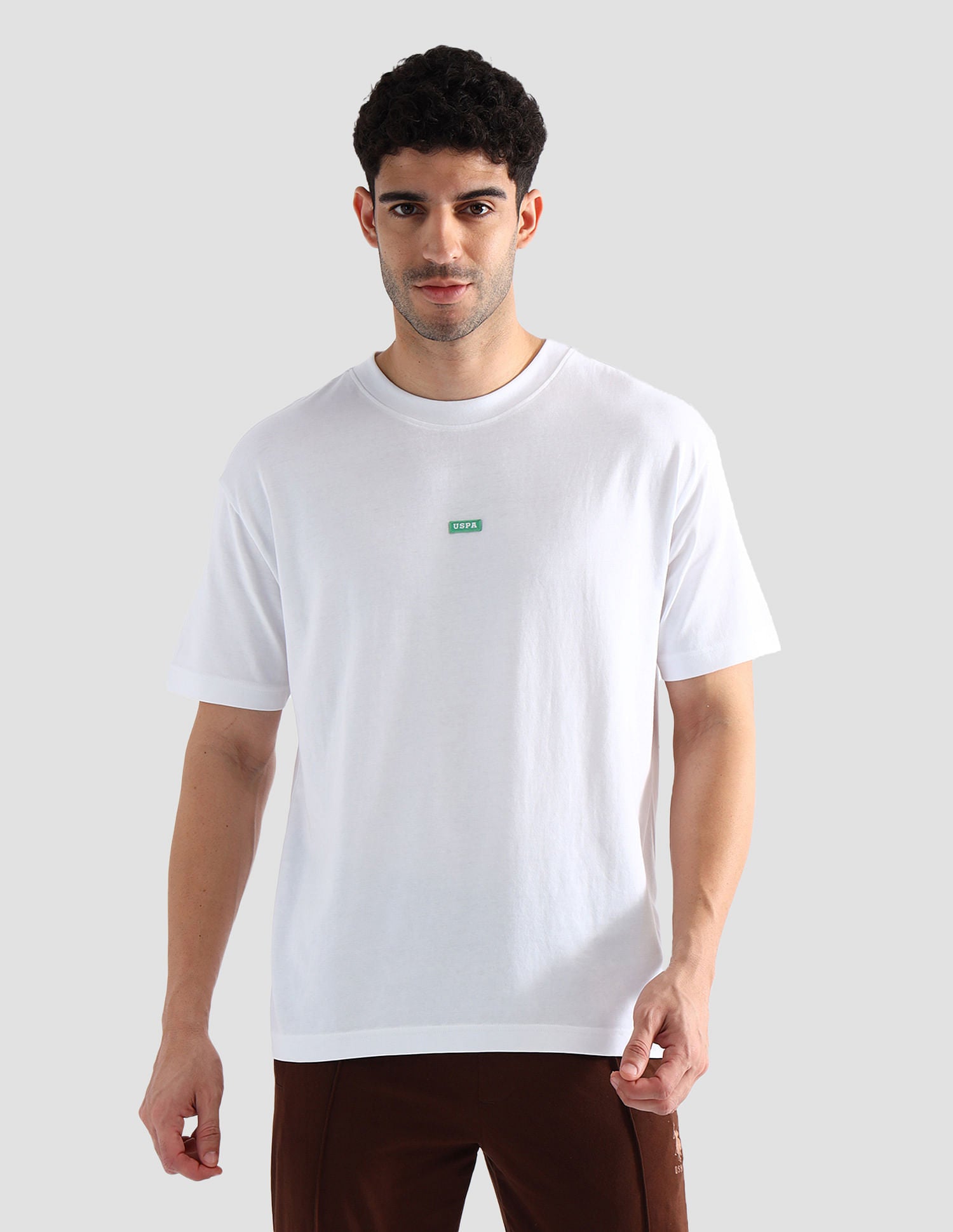 Pure Cotton Oversized OEE04 Lounge T-Shirt White - U.S. POLO ASSN. | Large