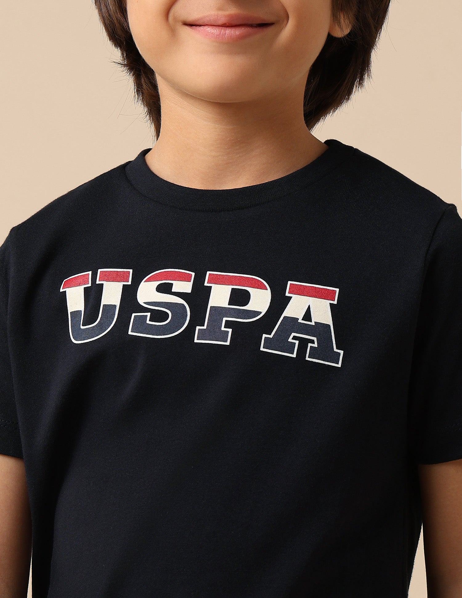 Boys Brand Printed Regular Fit T Shirt Navy - U.S. POLO ASSN. | Large
