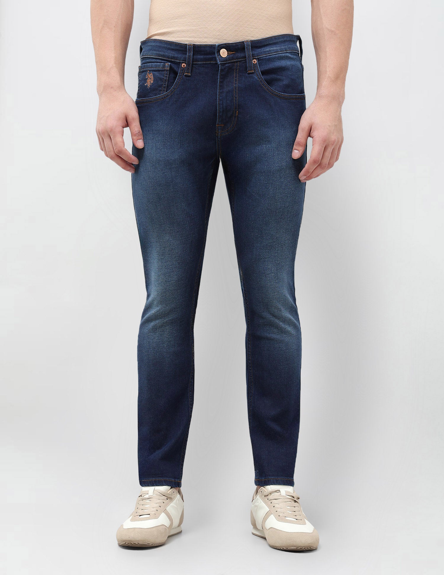 Henry Tapered Fit Stone Washed Jeans Indigo - U.S. POLO ASSN. | Large