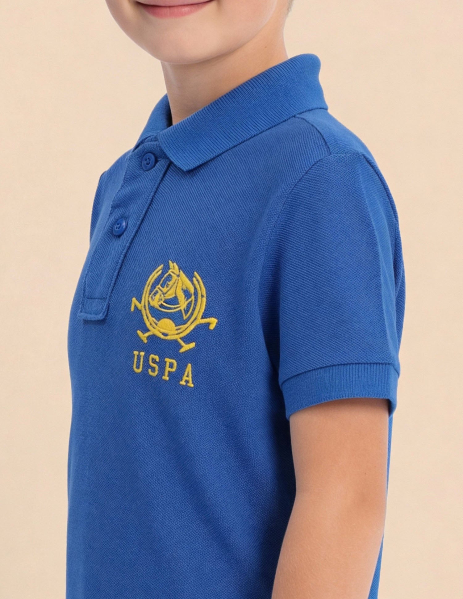 Boys Pure Cotton Polo Shirt Blue - U.S. Polo Assn. India | Large