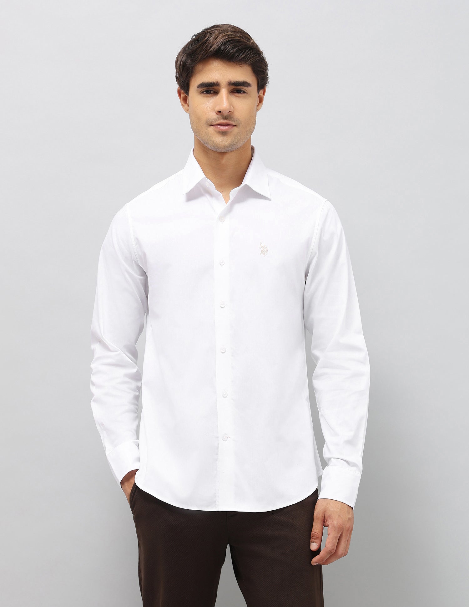 Oxford Pure Cotton Shirt White - U.S. POLO ASSN. | Large