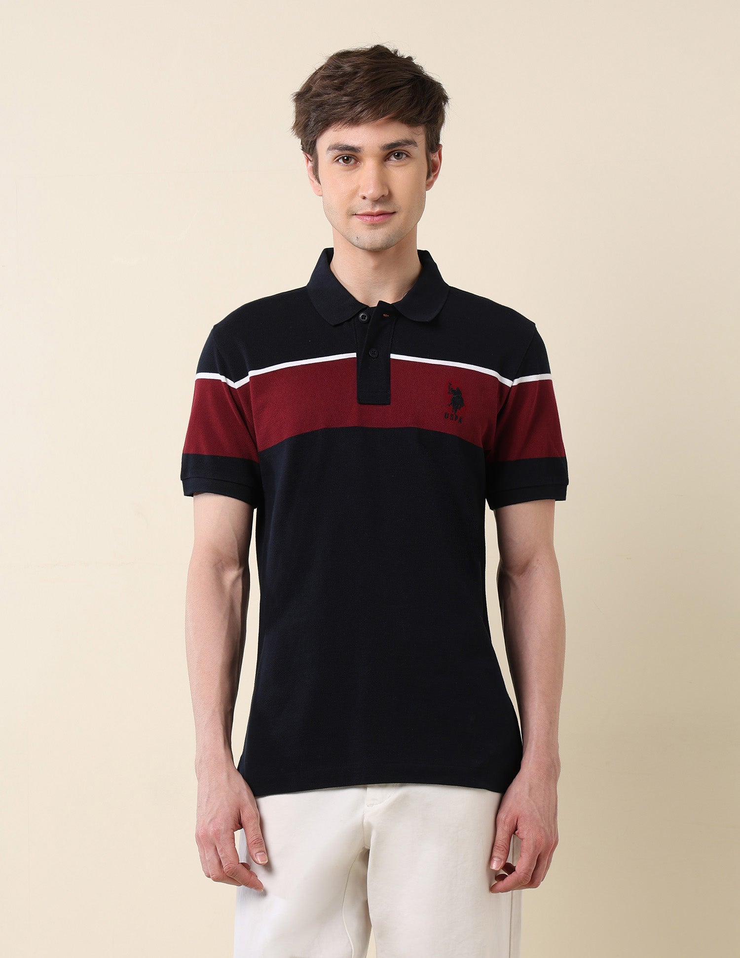 Colourblocked Classic Polo Shirt Navy - U.S. POLO ASSN. | Large