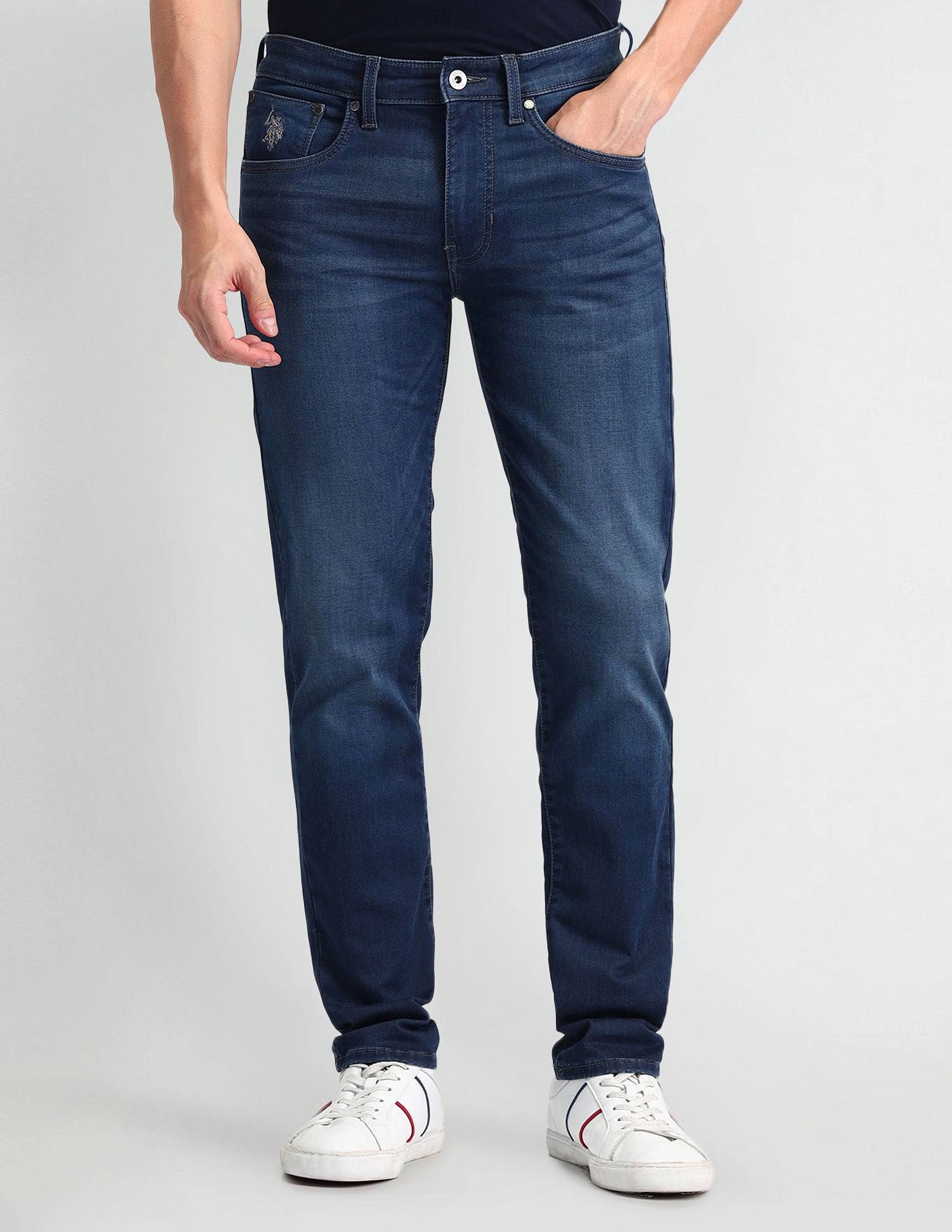 Regallo Skinny Fit Blue Jeans Blue - U.S. Polo Assn. India | Large