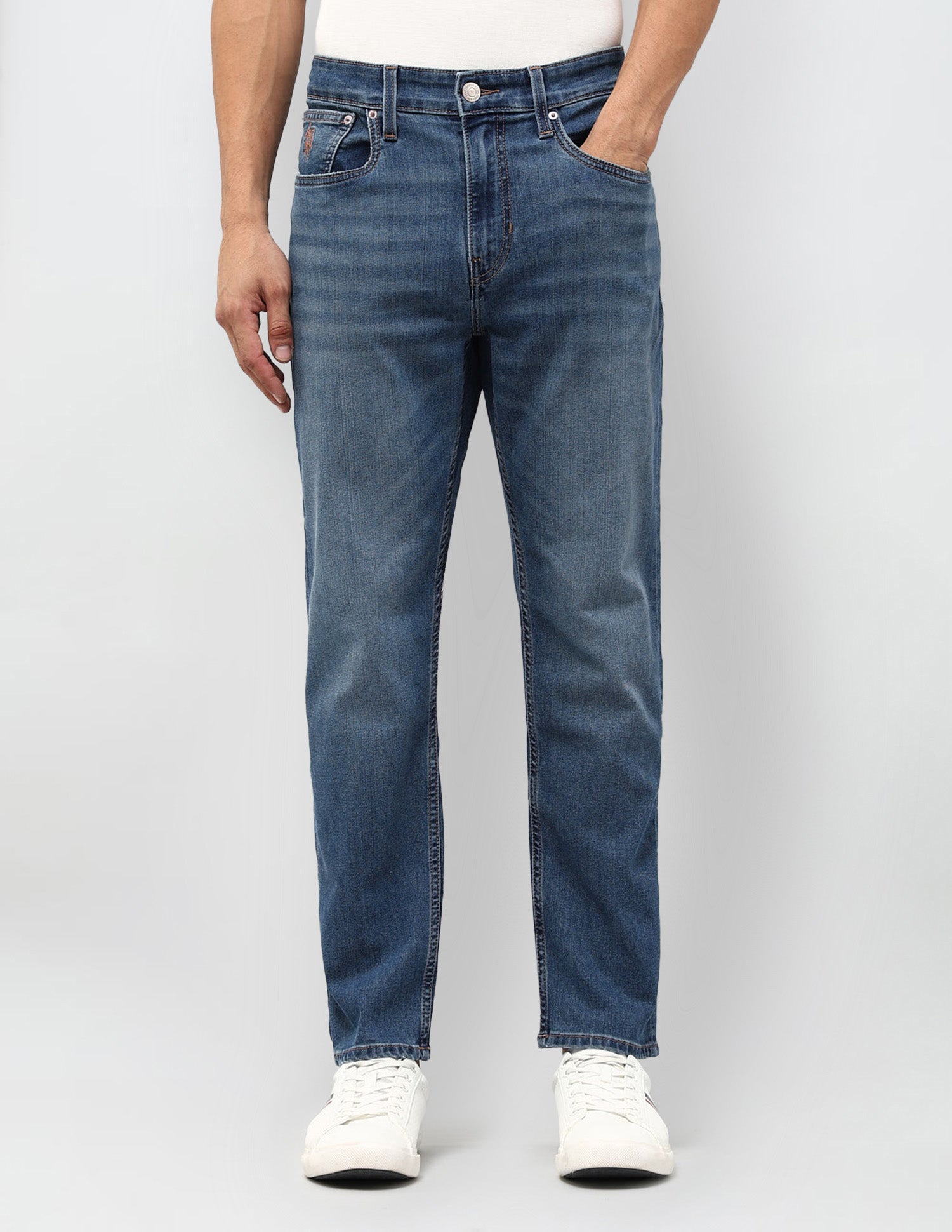 Cole Comfort Cropped Fit Blue Jeans Med Blue - U.S. POLO ASSN. | Large