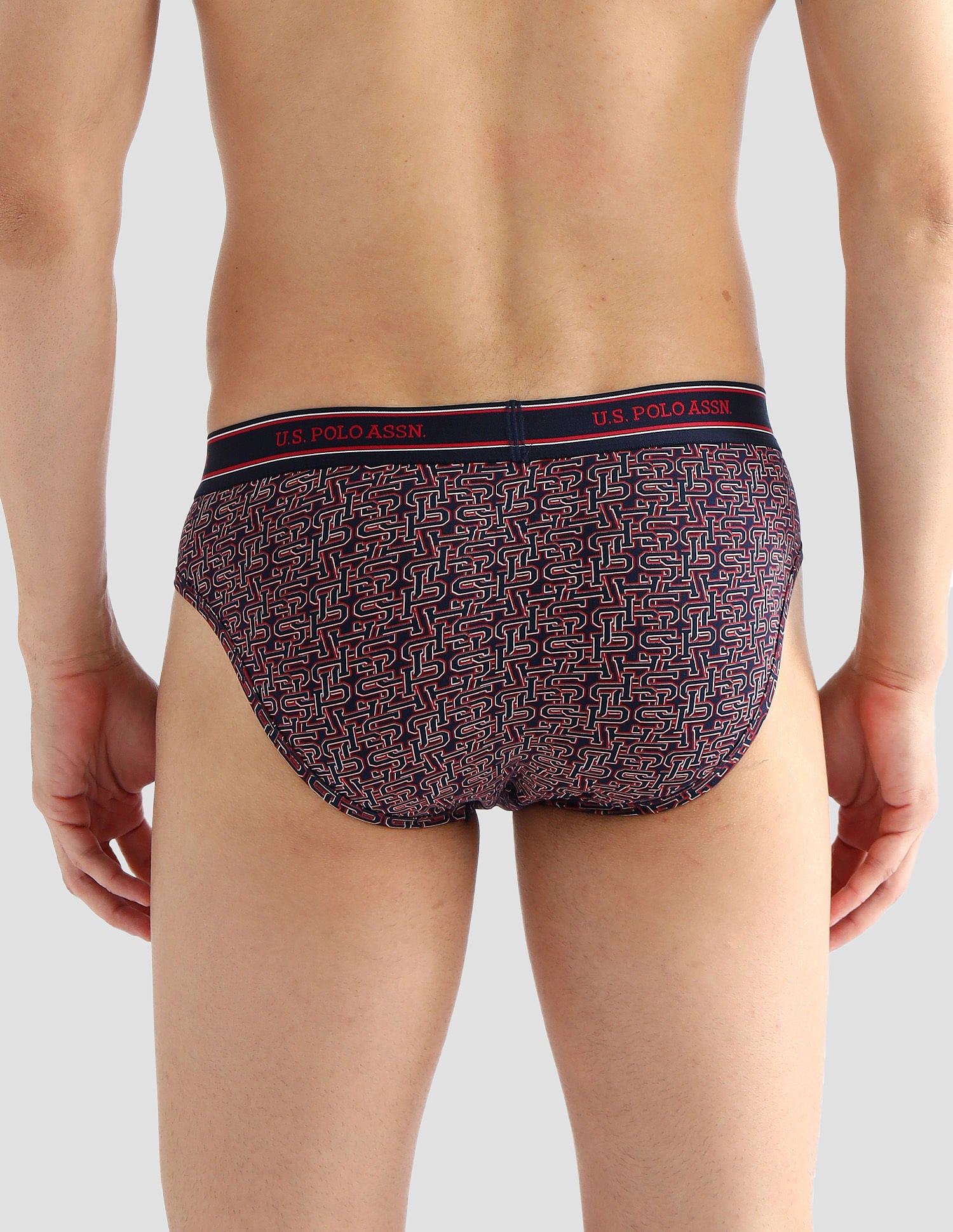 Elasticized Waist Printed I615 Briefs - Pack Of 2 Navy and Fedral Blue - U.S. POLO ASSN. | Large