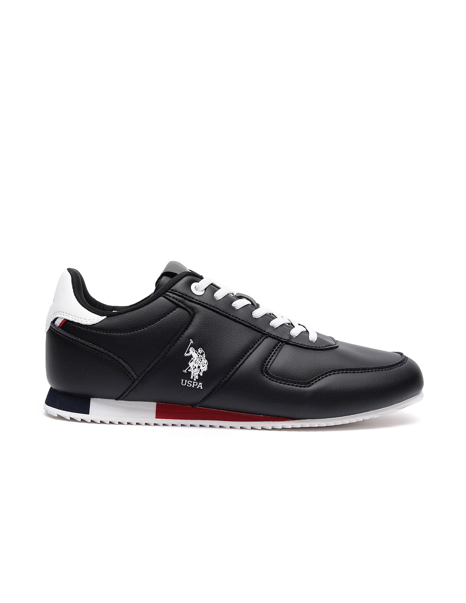 Men Sorrento 3.0 Black Retro Sneakers Black - U.S. Polo Assn. India | Large