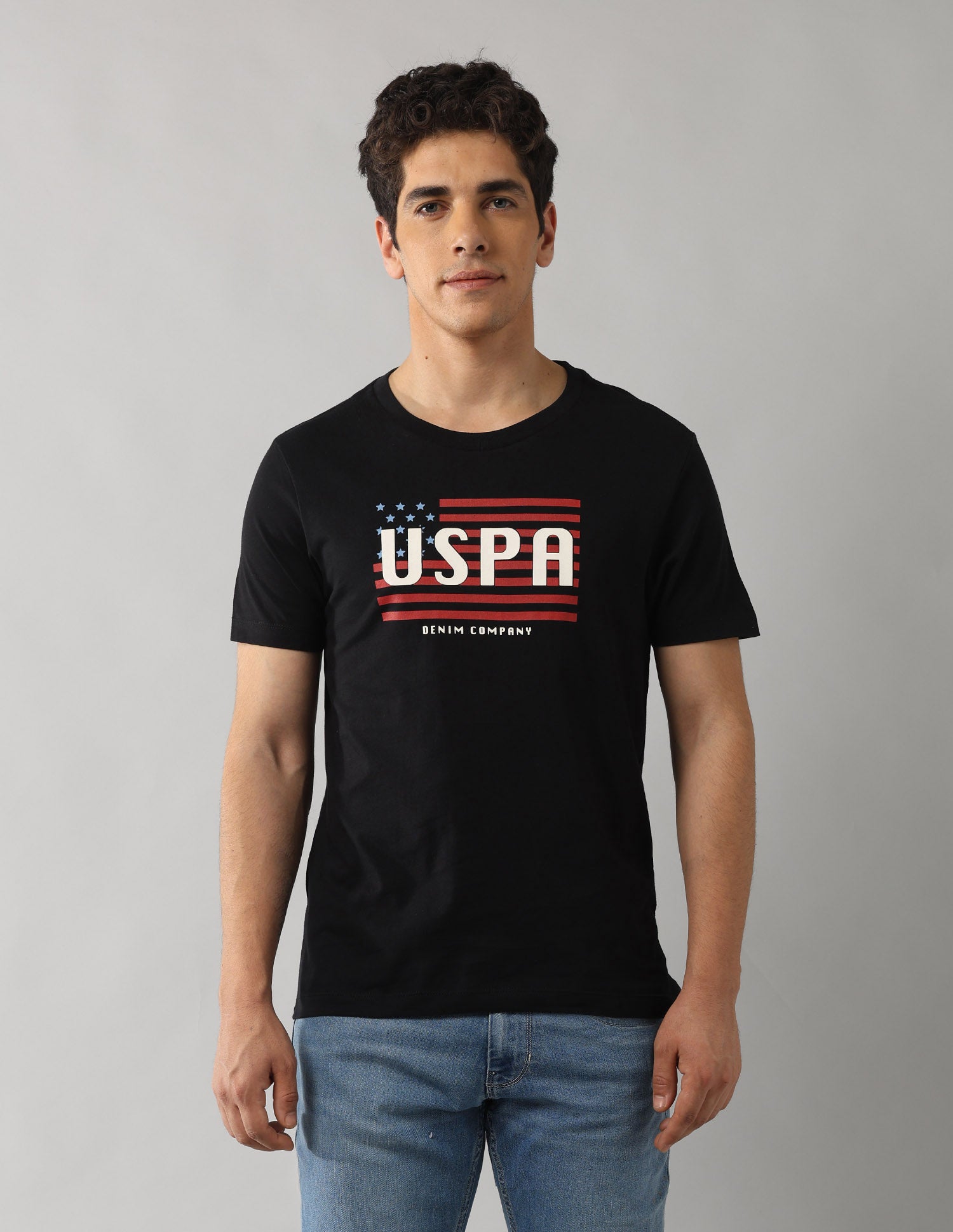 Brand Printed Muscle Fit T-Shirt Black - U.S. POLO ASSN. | Large