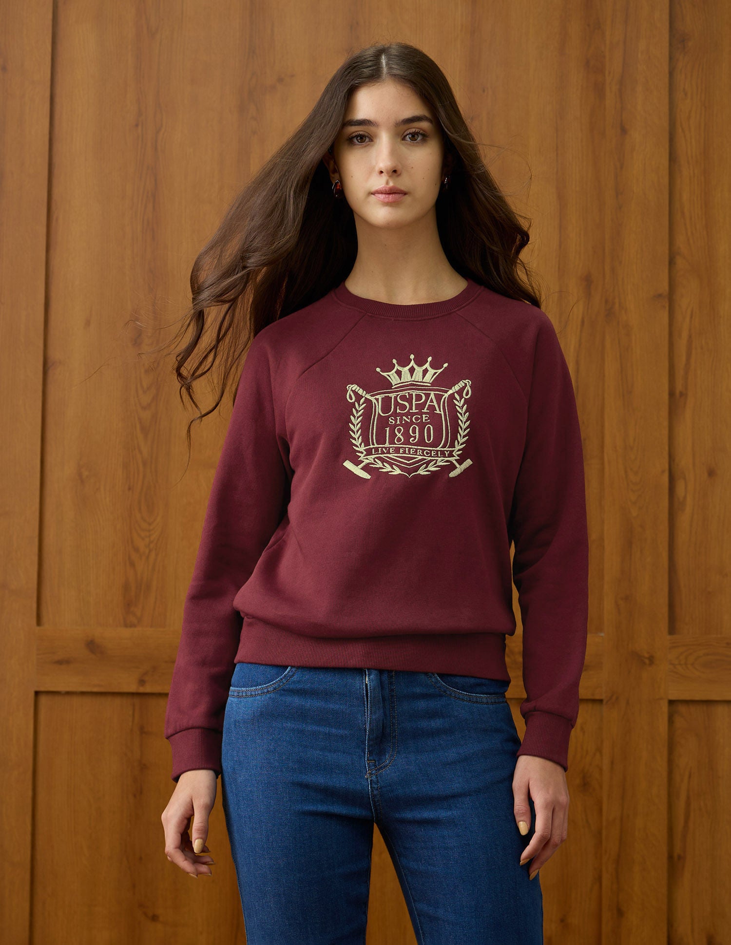 Regular Fit Brand Printed Sweatshirt Purple - U.S. POLO ASSN. | Large