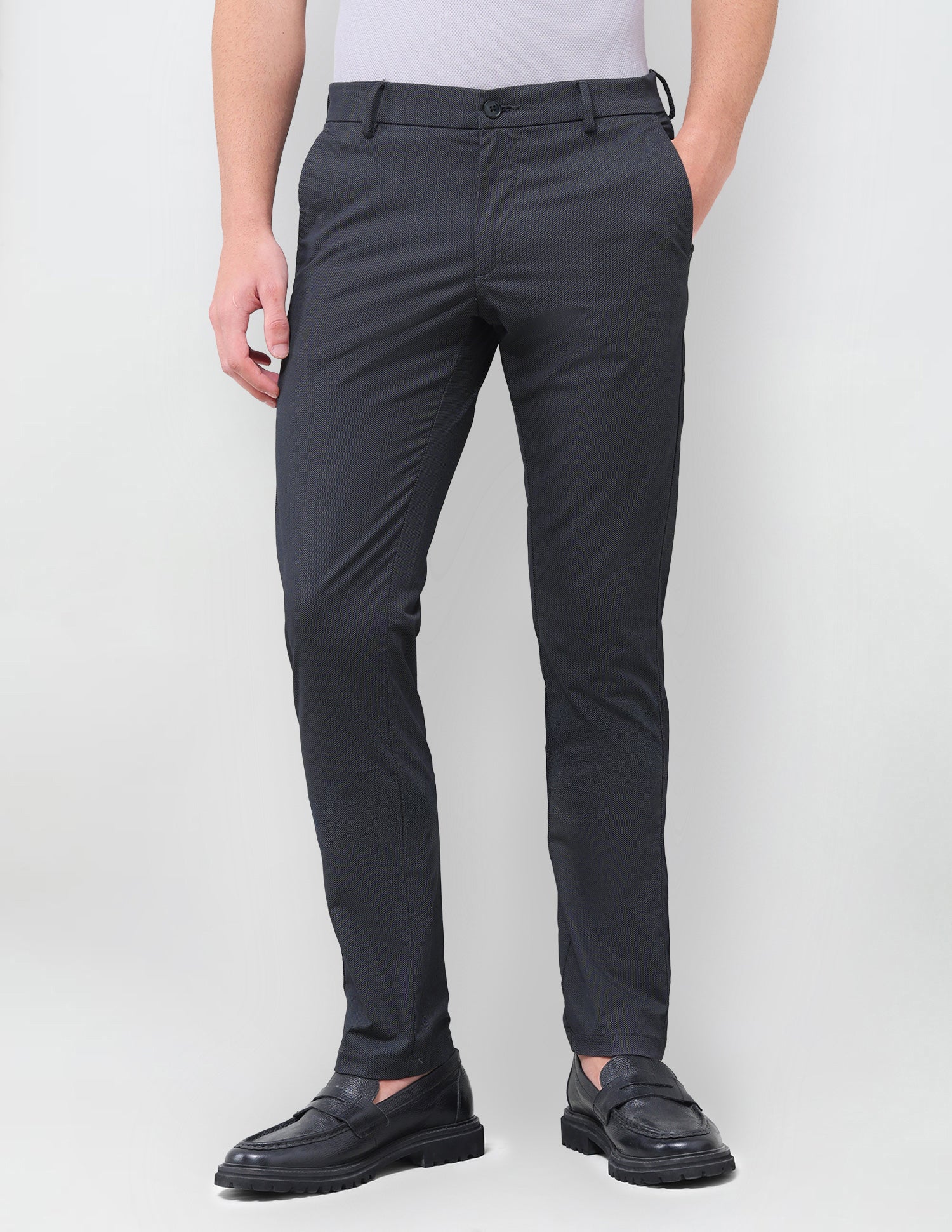 Satin Denver Slim Fit Trousers Charcoal - U.S. Polo Assn. India | Large