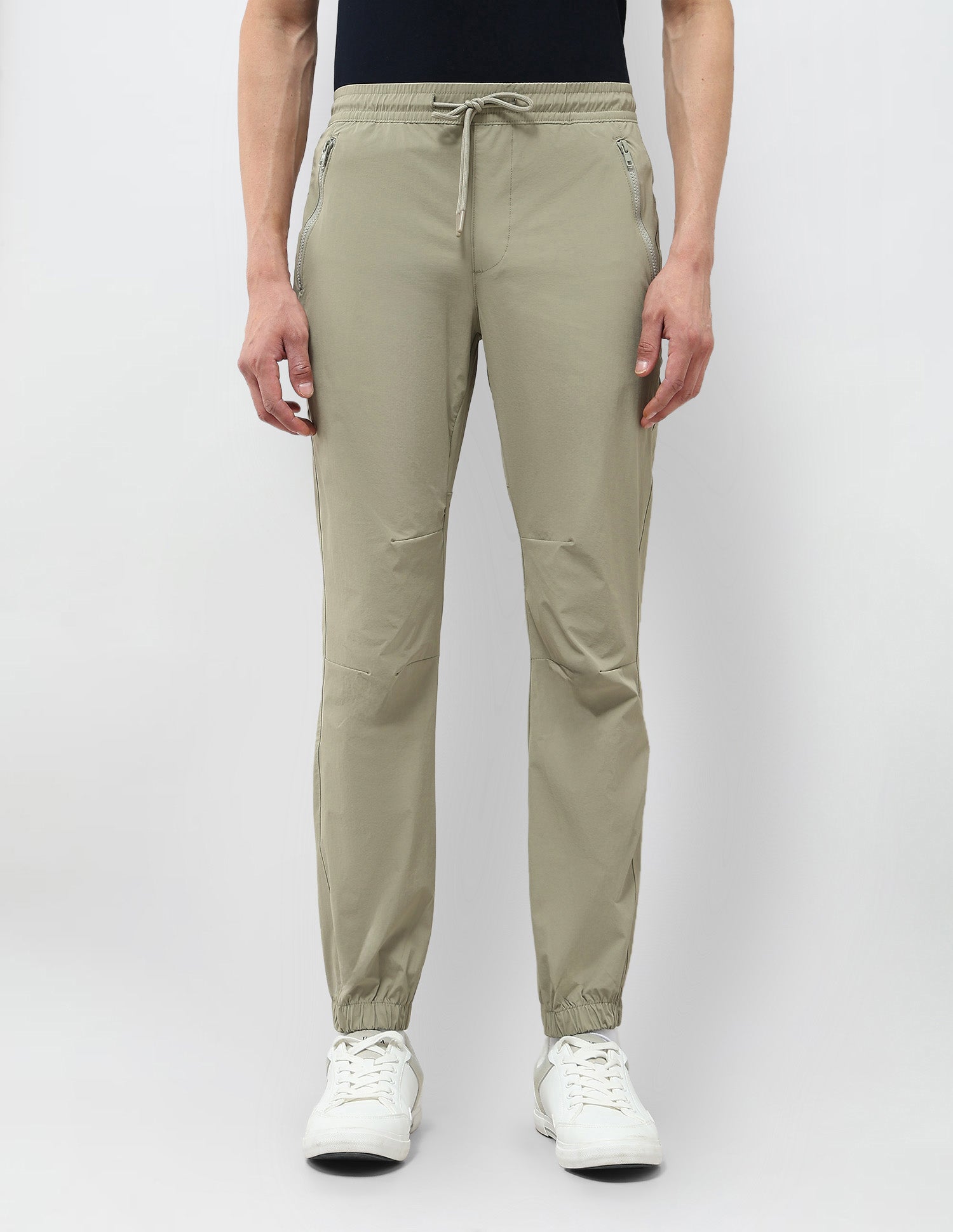 Straight Fit Mid Rise Joggers Light Green - U.S. Polo Assn. India | Large