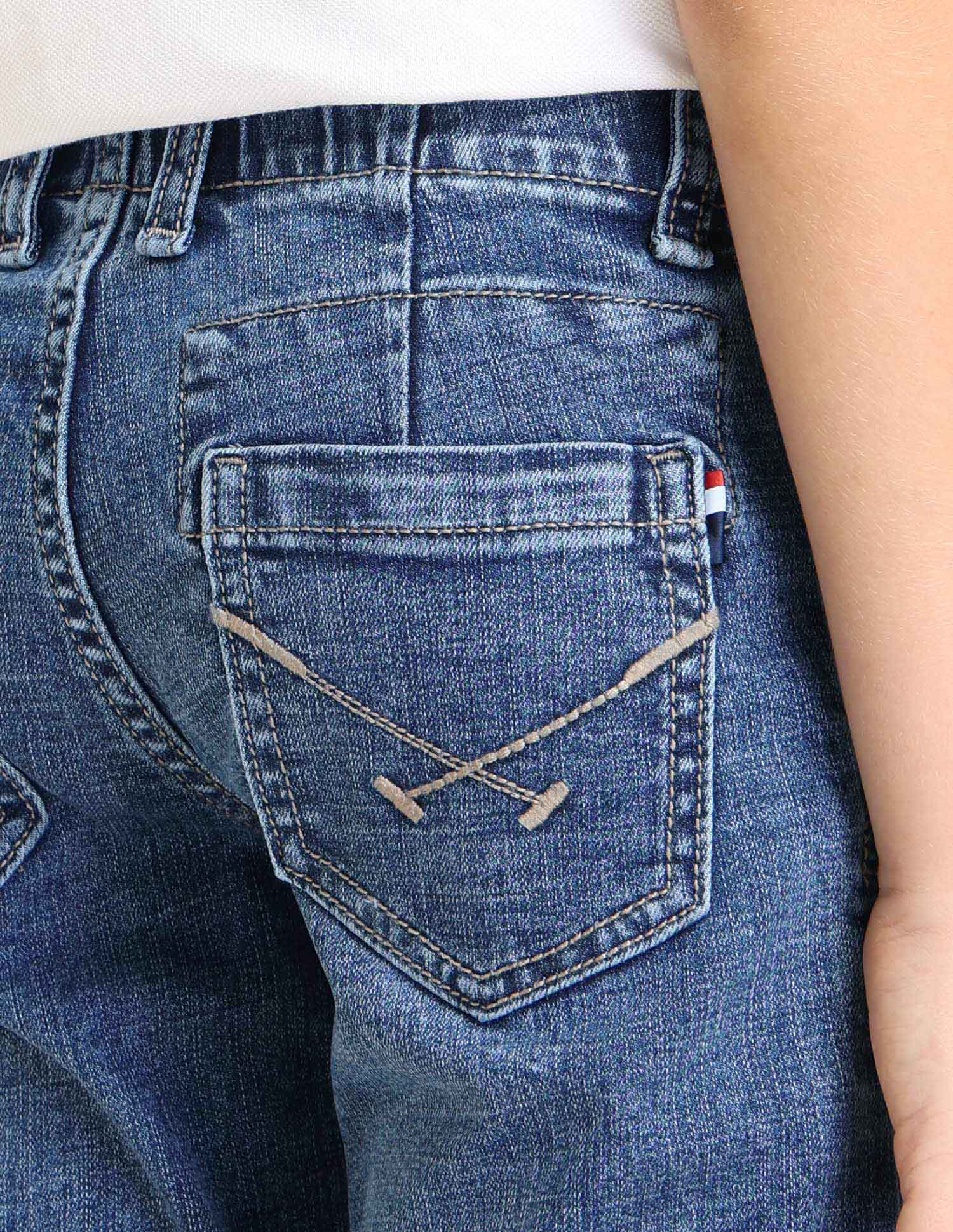 Boys Relaxed Fit Mid Rise Jeans Light Blue - U.S. POLO ASSN. | Large