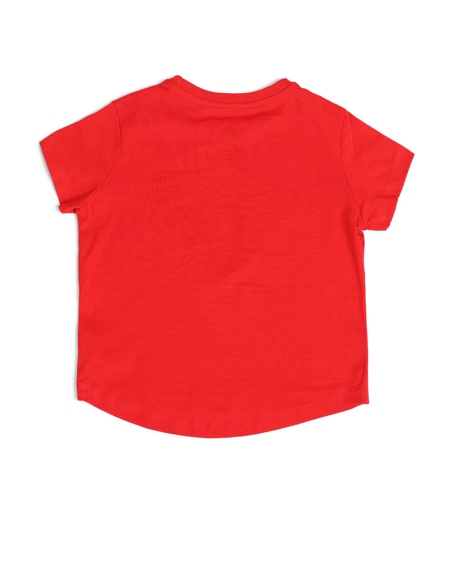Girls Brand Printed Regular Fit T-Shirt Red - U.S. Polo Assn. India | Large
