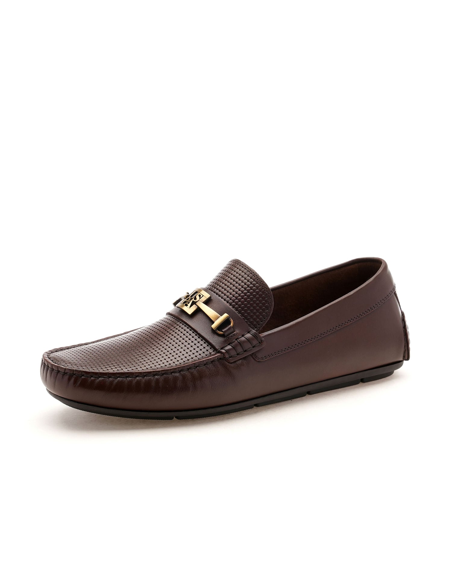 Men Metallic Logo Alizah Loafers Brown - U.S. Polo Assn. India | Large
