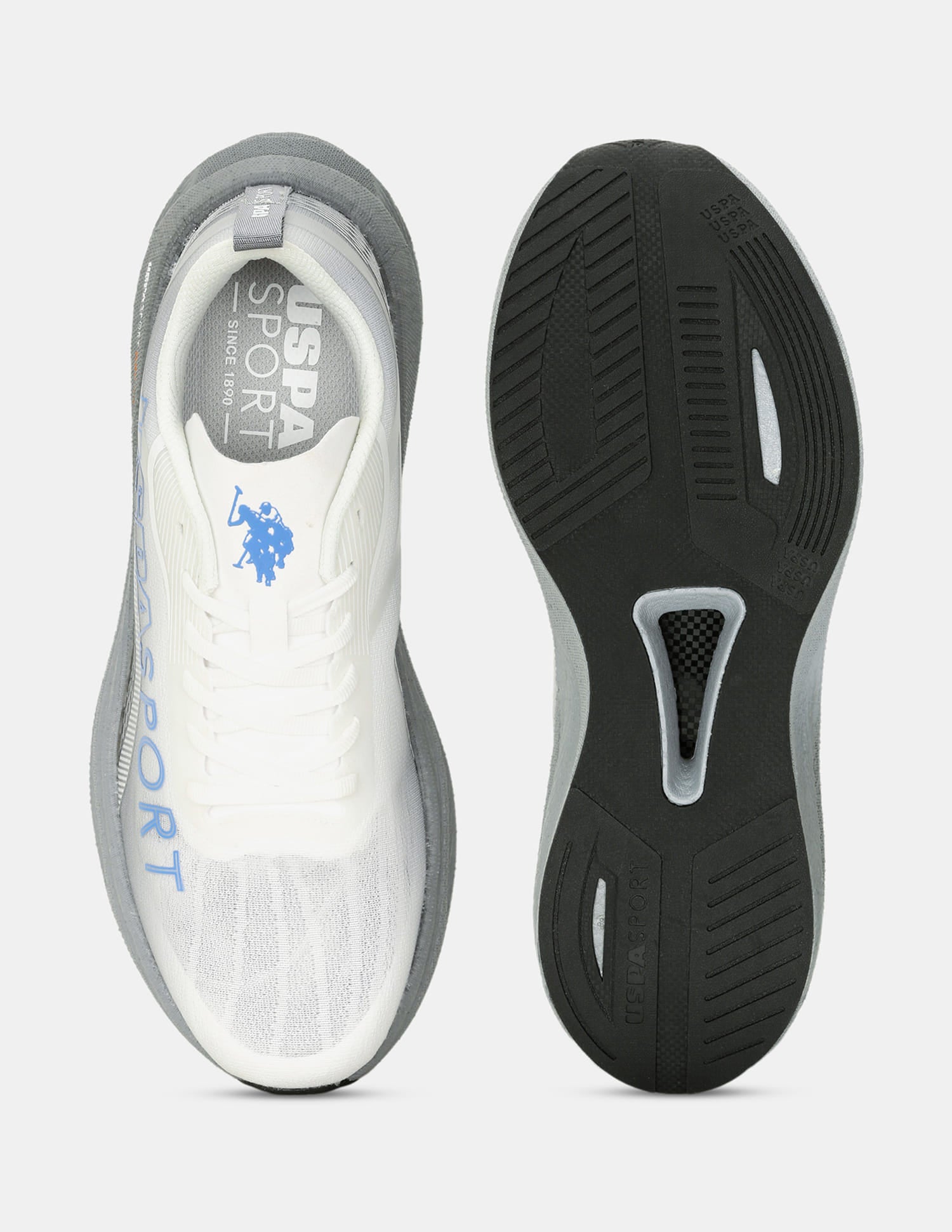 Men Oskar USPA Sport Runpro Running Shoes White - U.S. Polo Assn. India | Large