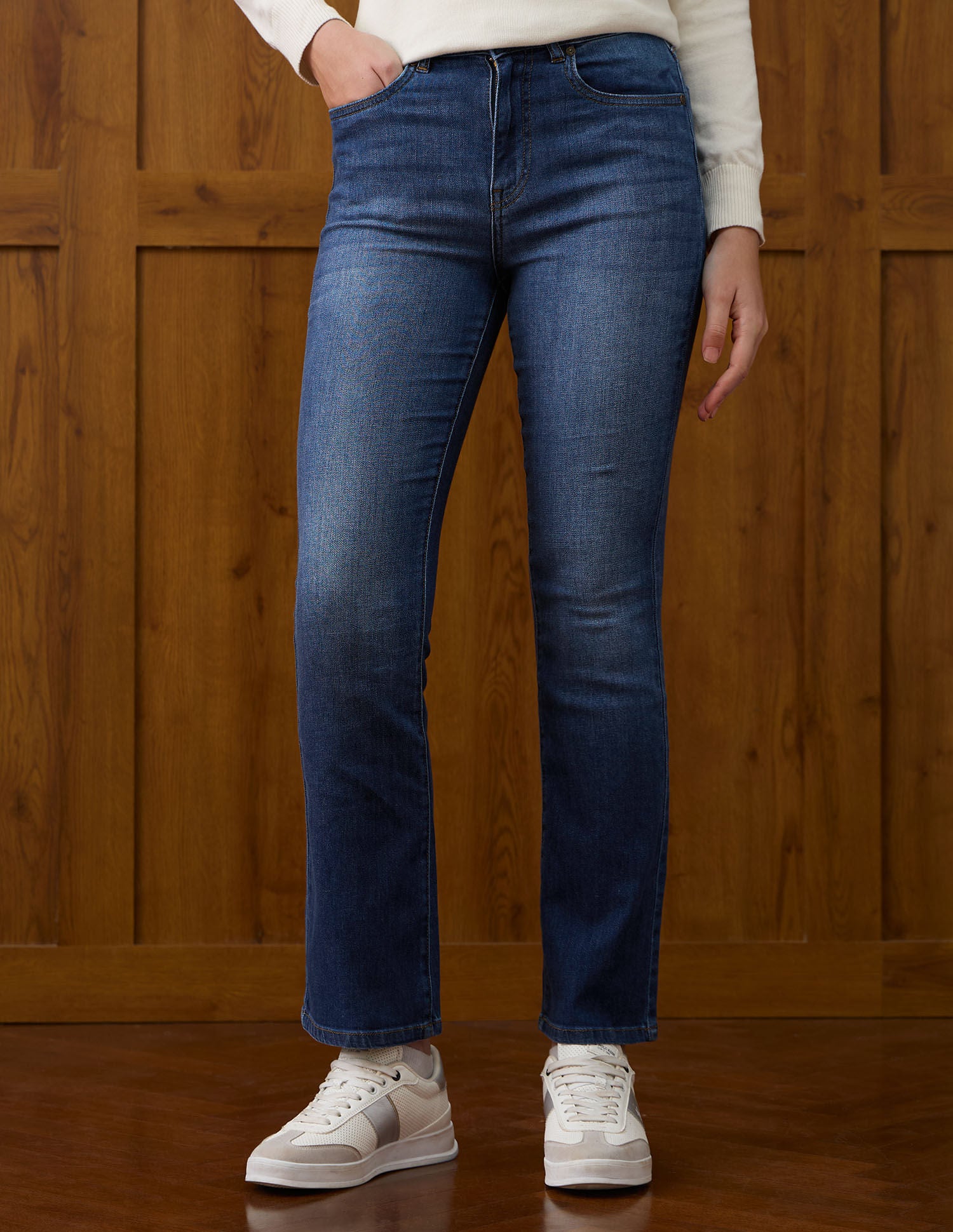 High Rise Skinny Bootcut Fit Jeans Blue - U.S. POLO ASSN. | Large