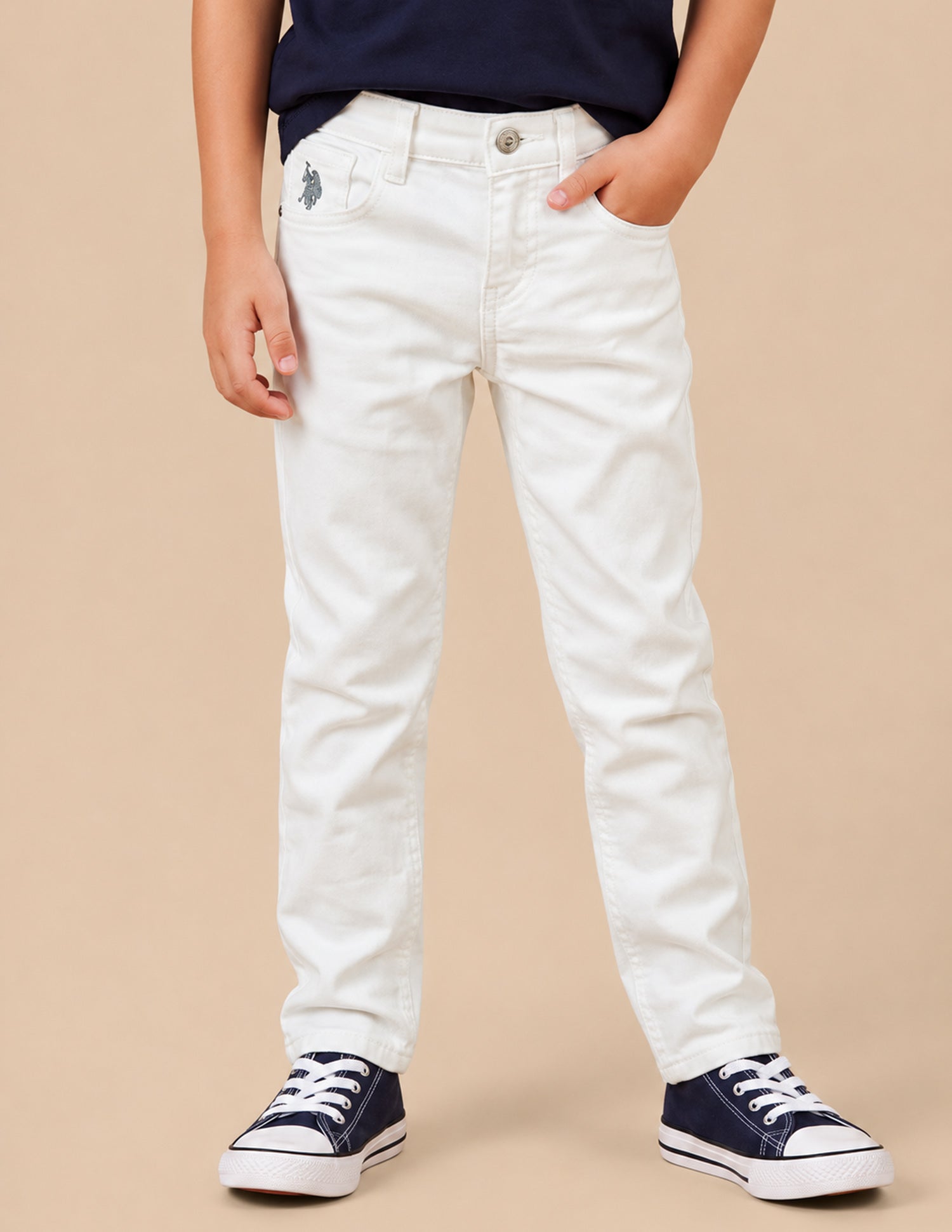 Slim Fit White Jeans White - U.S. Polo Assn. India | Large