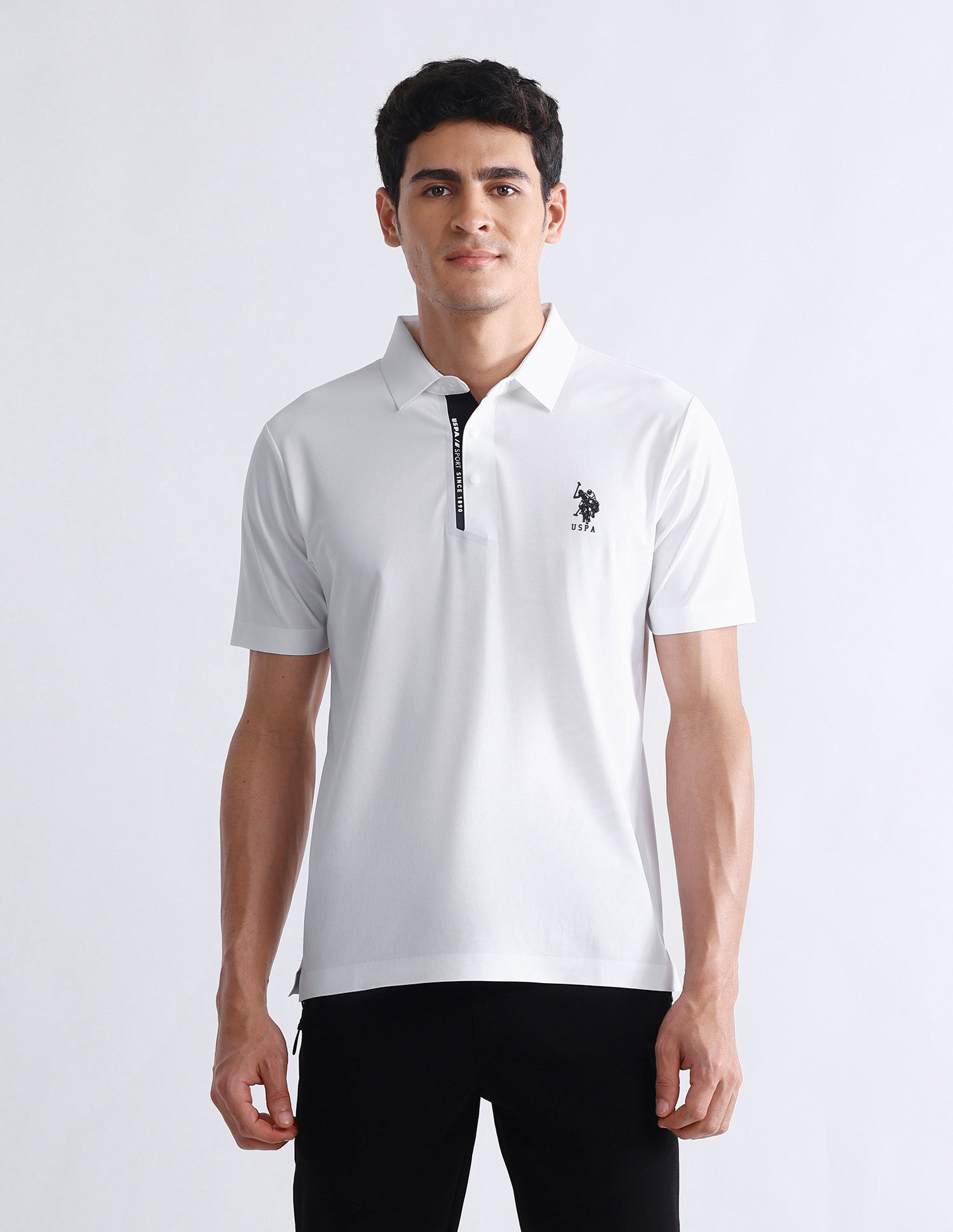 Solid Slim Fit Polo Shirt White - U.S. Polo Assn. India | Large