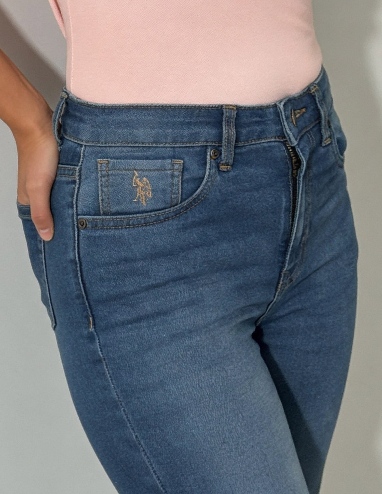 High Rise Flared Fit Jeans Blue - U.S. Polo Assn. India | Large