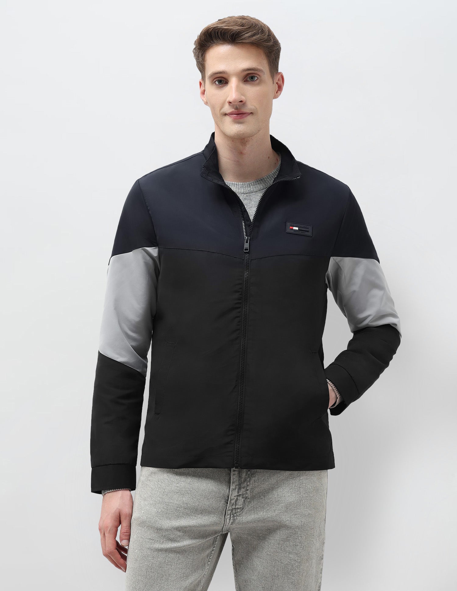 Colour Blocked Windcheater Jacket Navy - U.S. POLO ASSN. | Large
