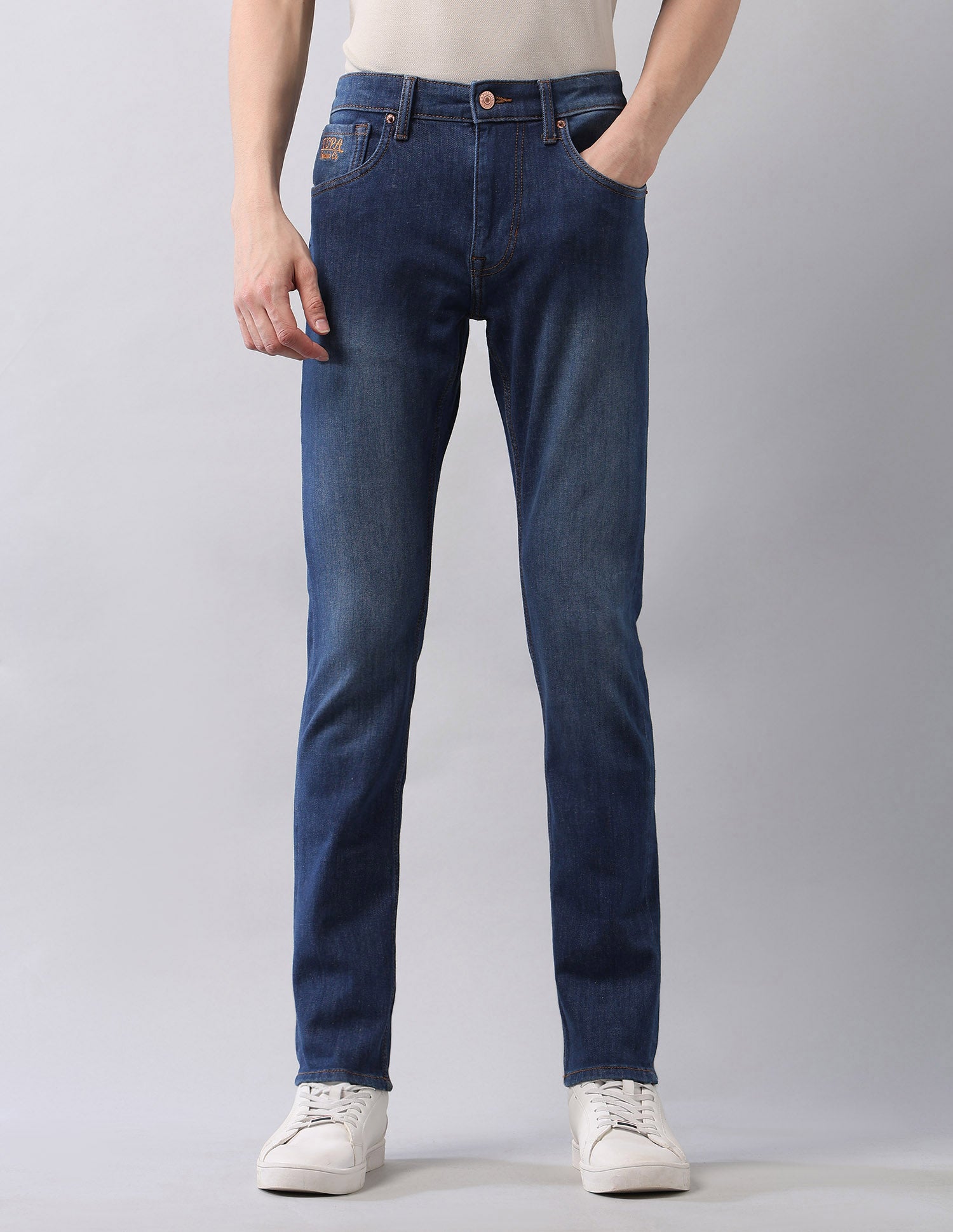 Regallo Skinny Fit Blue Jeans Blue - U.S. Polo Assn. India | Large