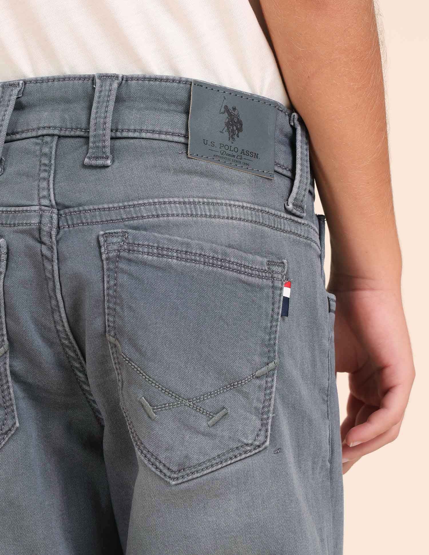 Boys Relaxed Fit Grey Jeans Dark Grey - U.S. POLO ASSN. | Large