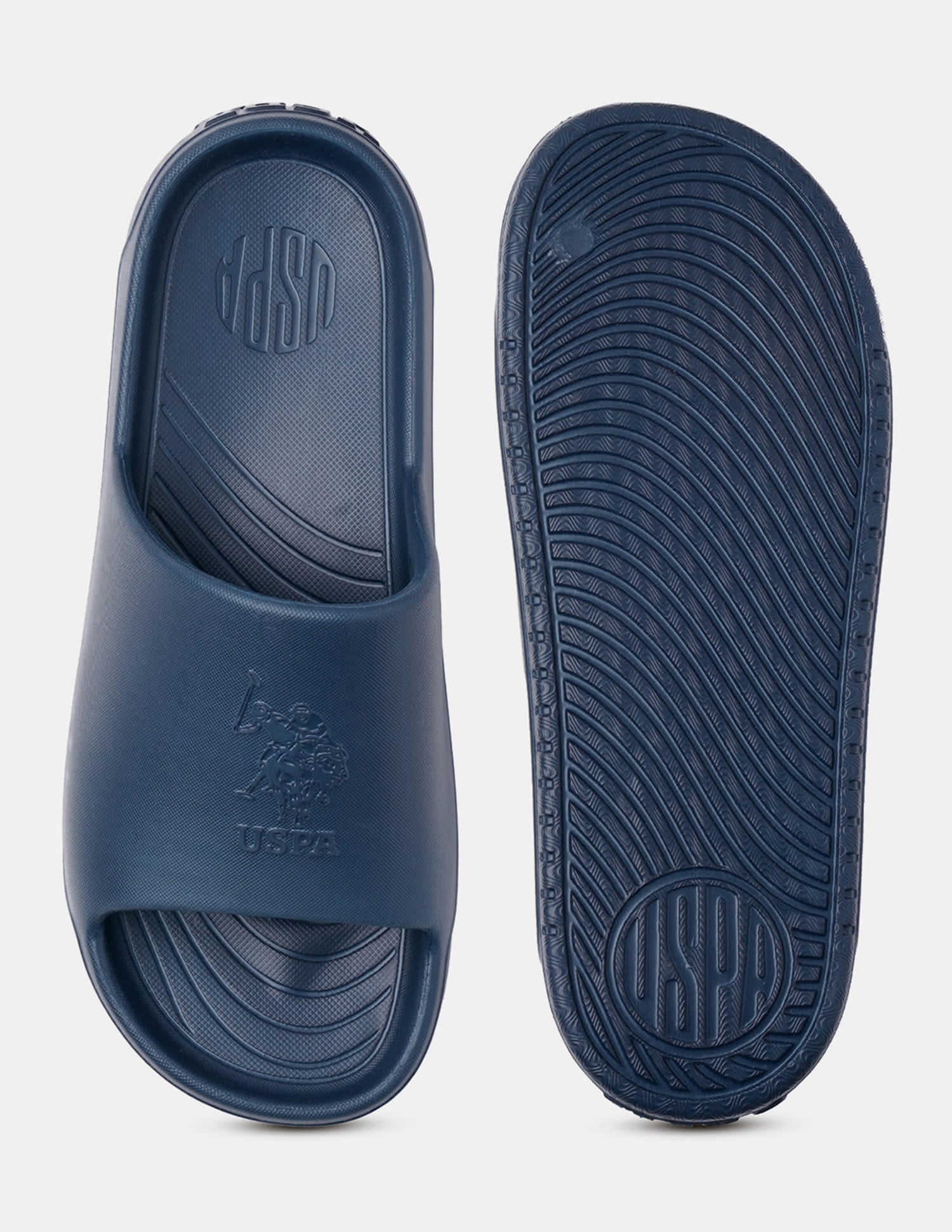 Men Palmer Open Toe Slippers Navy - U.S. Polo Assn. India | Large