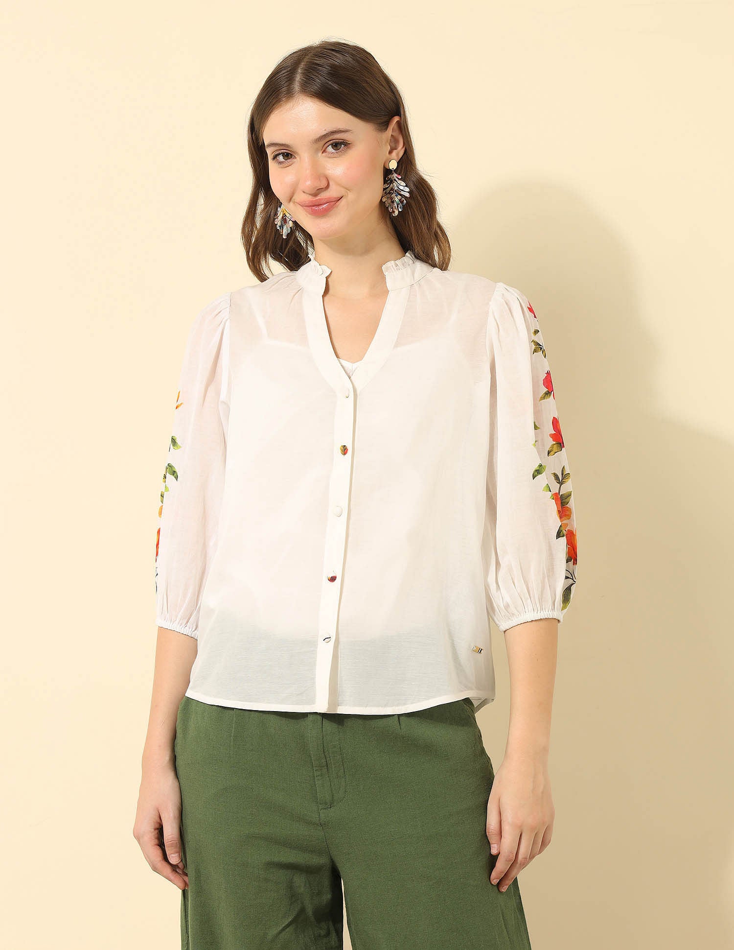 Sheer Solid Regular Fit Top White - U.S. POLO ASSN. | Large