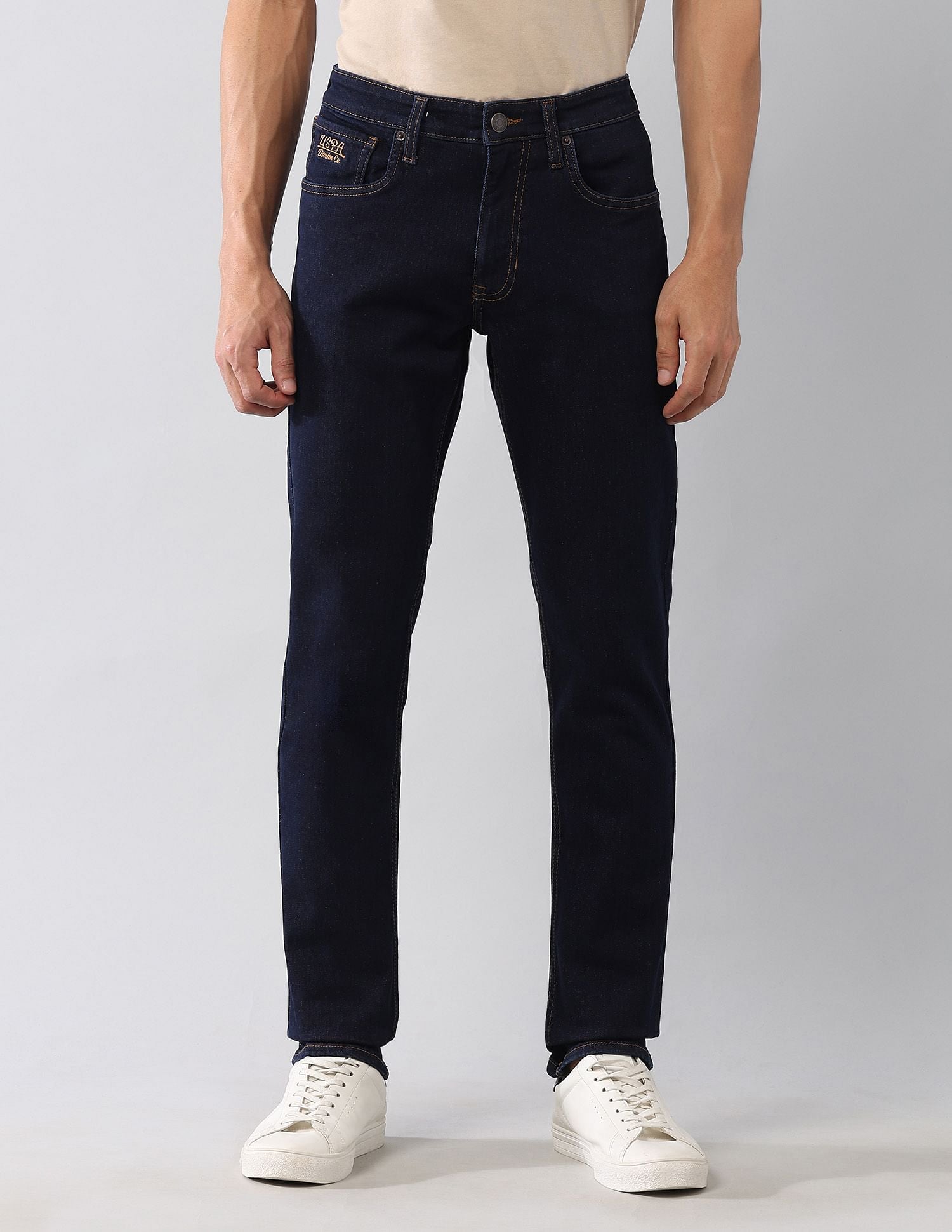 Brandon Slim Tapered Fit Blue Jeans Blue - U.S. POLO ASSN. | Large