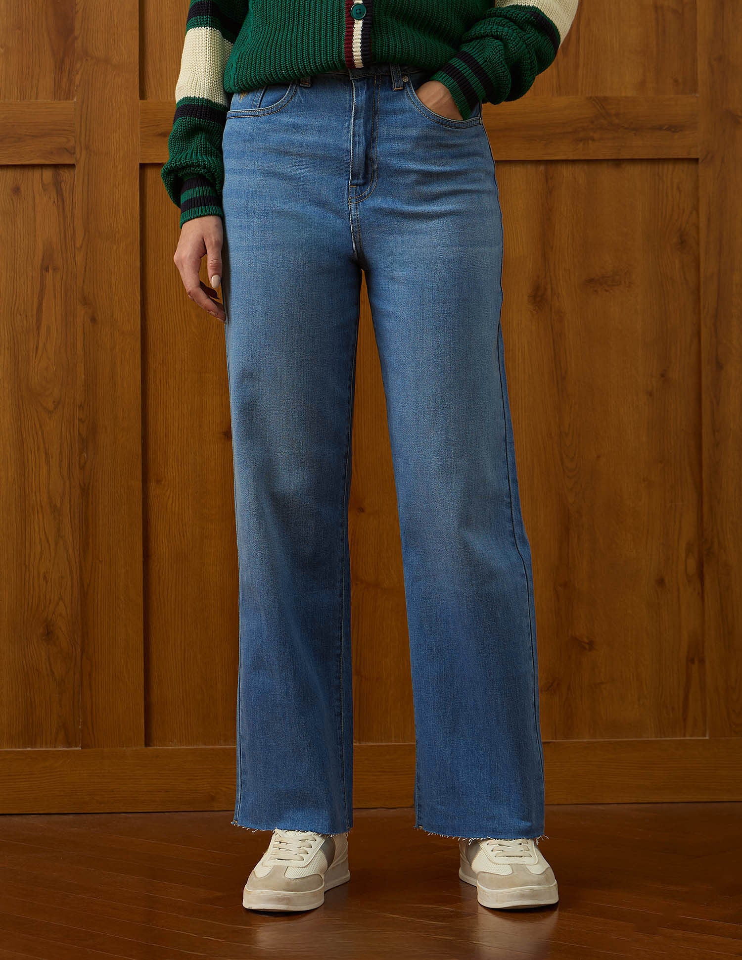 High Rise Straight Fit Jeans Light Blue - U.S. POLO ASSN. | Large