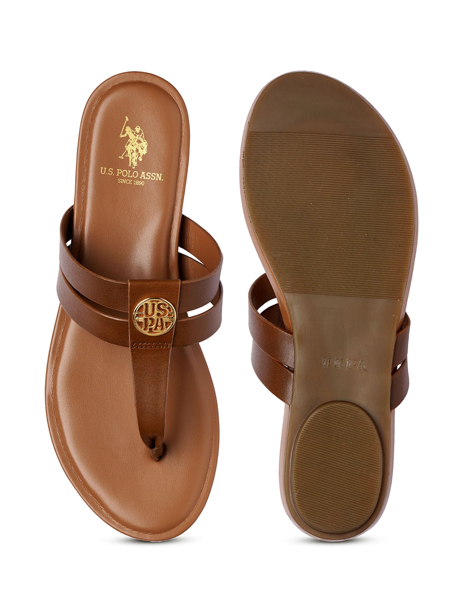 Micky Tan Lightweight Footbed Flats Tan - U.S. Polo Assn. India | Large