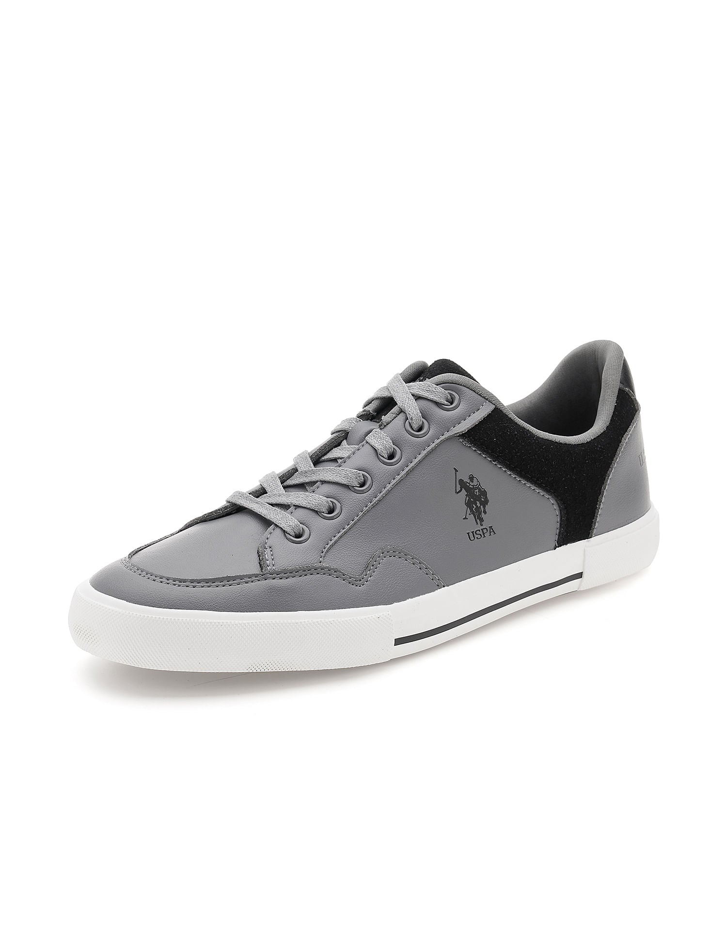 Men Hampton Colour Block Sneakers Grey - U.S. Polo Assn. India | Large