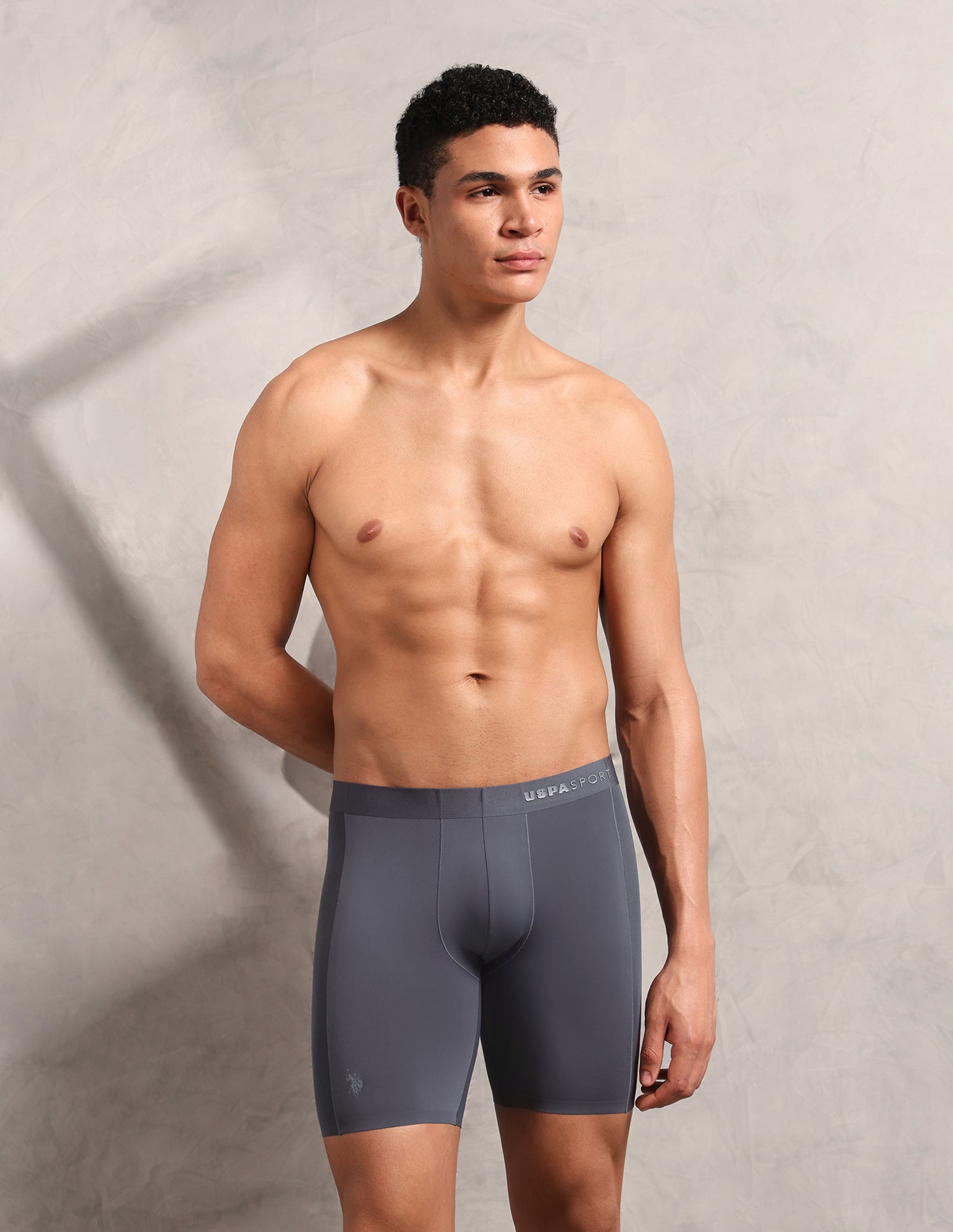 High Stretch Seamless RT003 Long Trunk Dull Grey - U.S. Polo Assn. India | Large
