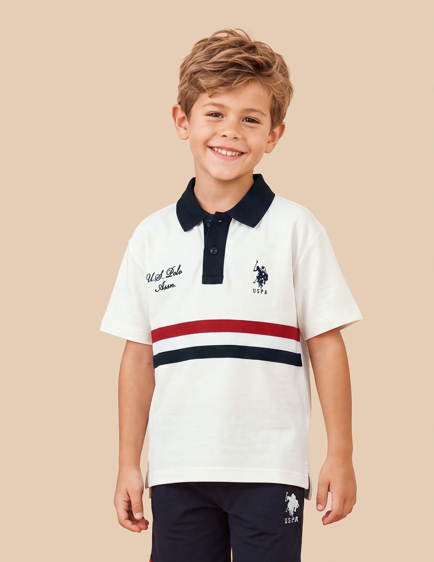 Solid Oversized Fit Polo Shirt White - U.S. Polo Assn. India | Large