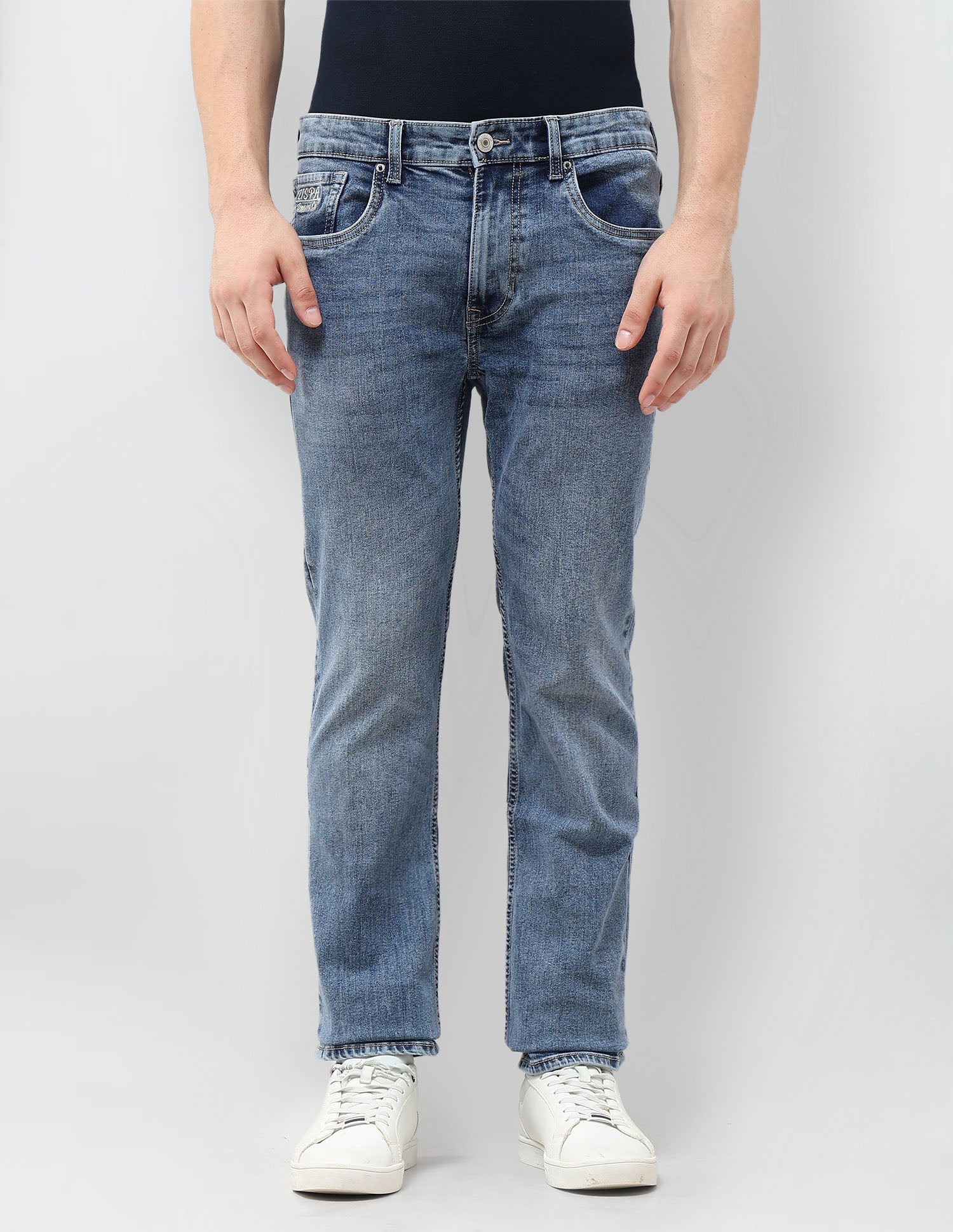 Harold Slim Straight Fit Blue Jeans Light Indigo - U.S. POLO ASSN. | Large