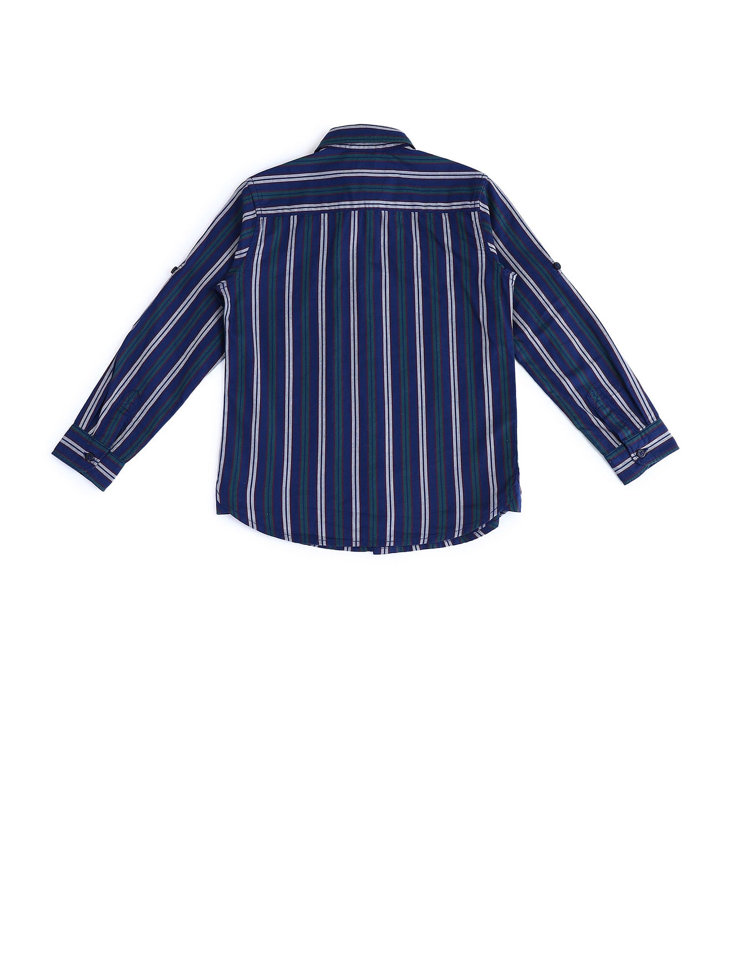 Boys Vertical Striped Cotton Shirt Navy - U.S. POLO ASSN. | Large