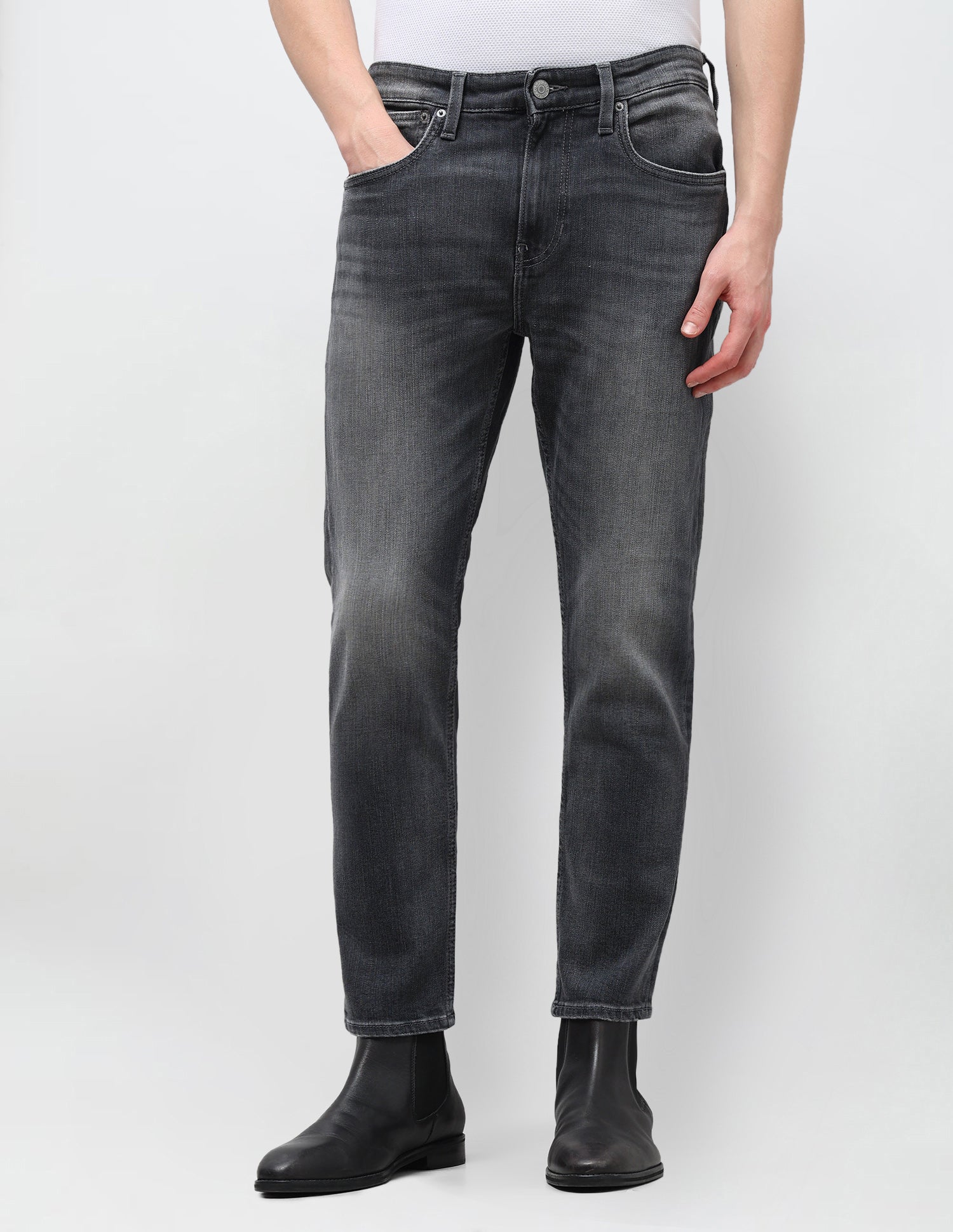 Cole Comfort Cropped Fit Grey Jeans Grey - U.S. Polo Assn. India | Large