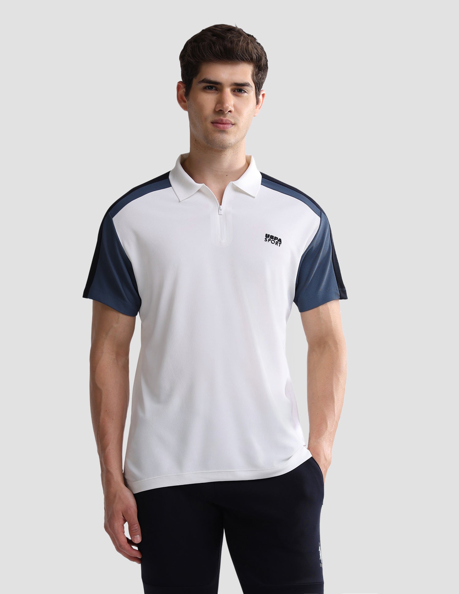 Solid Slim Fit Active Polo Shirt White - U.S. Polo Assn. India | Large