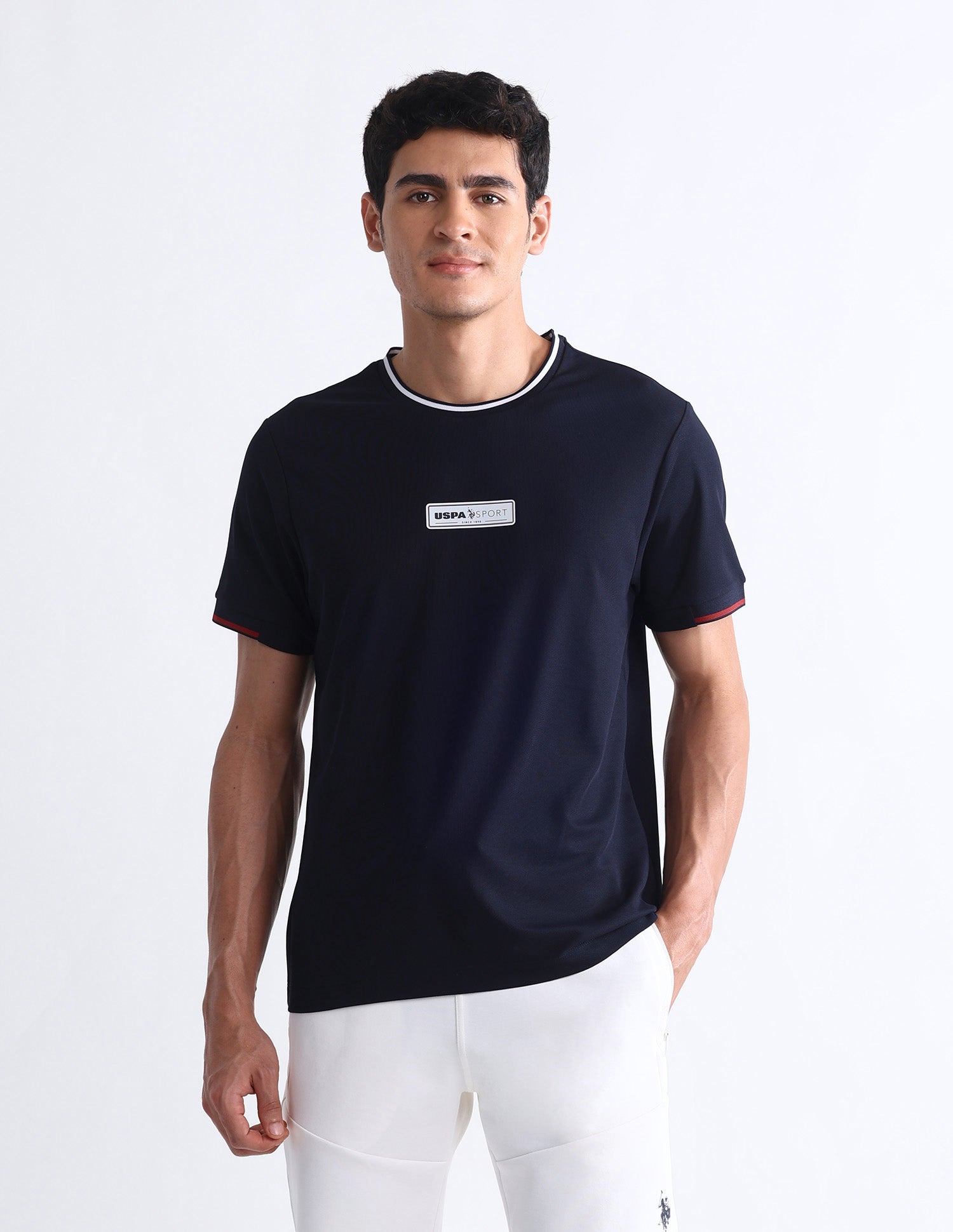 Solid Slim Fit T-Shirt Navy - U.S. Polo Assn. India | Large
