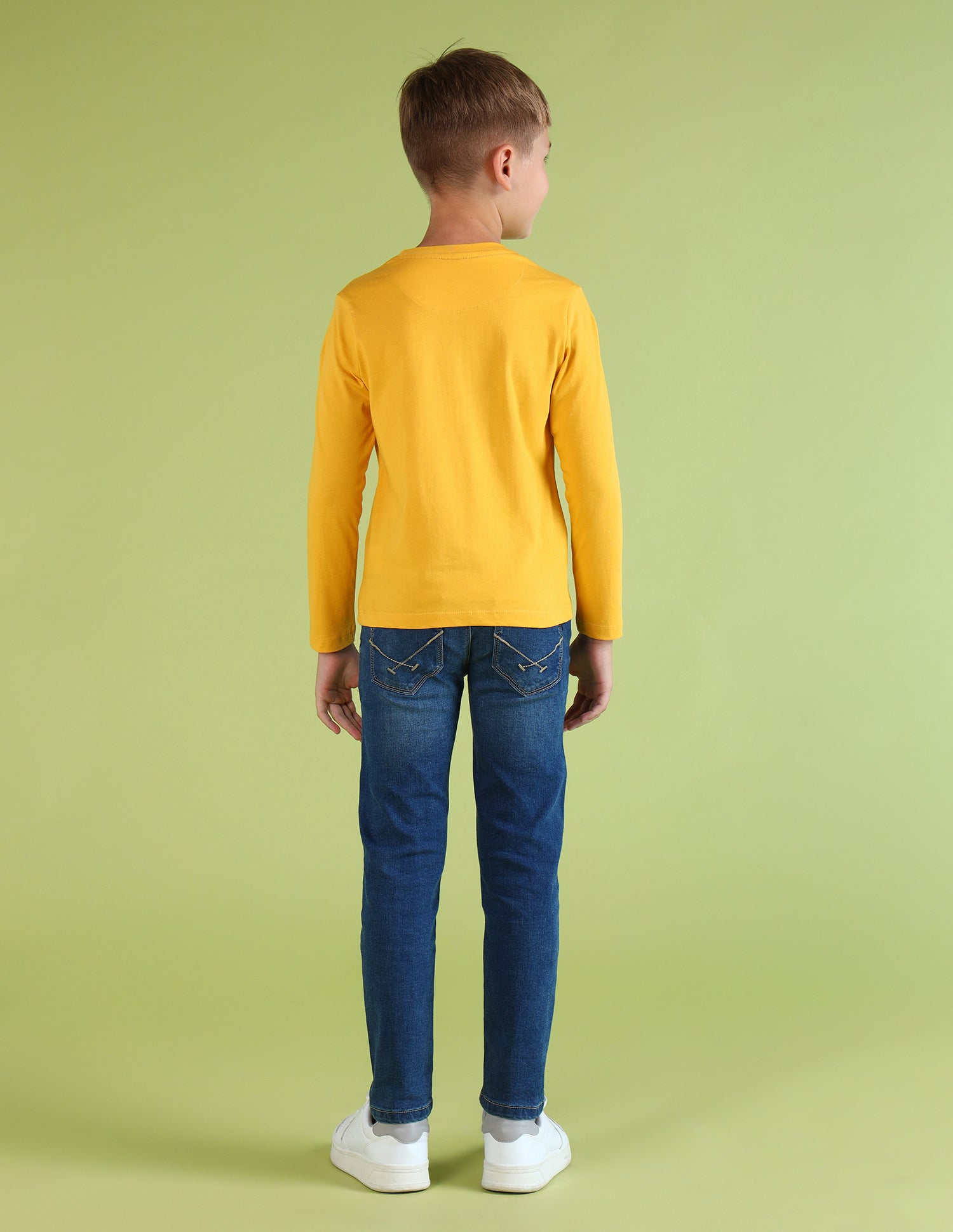 Boys Brand Printed Regular Fit T-Shirt Olive - U.S. POLO ASSN. | Large