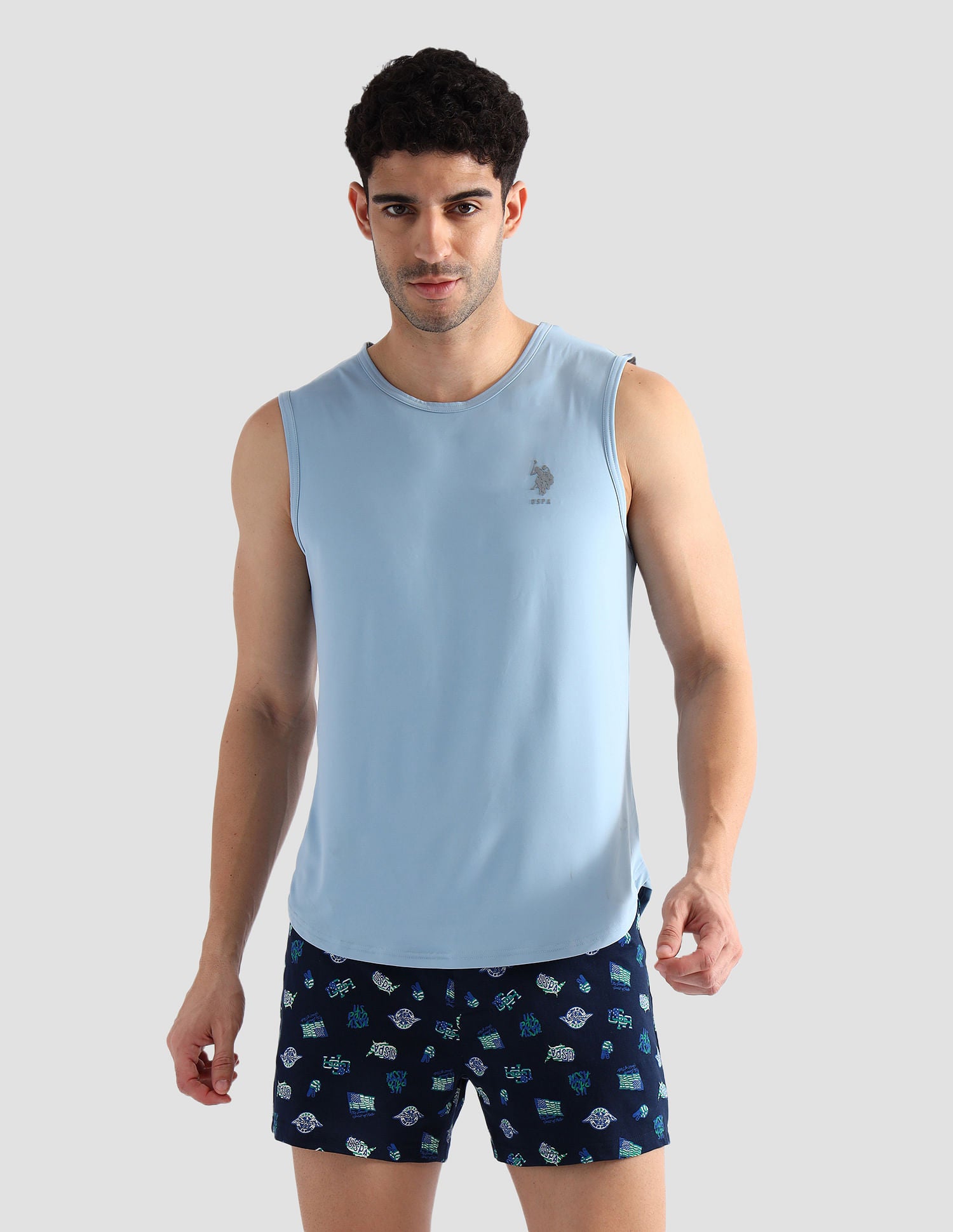 Solid Cotton OEV07 Vest - Pack Of 1 Dress Blue - U.S. POLO ASSN. | Large