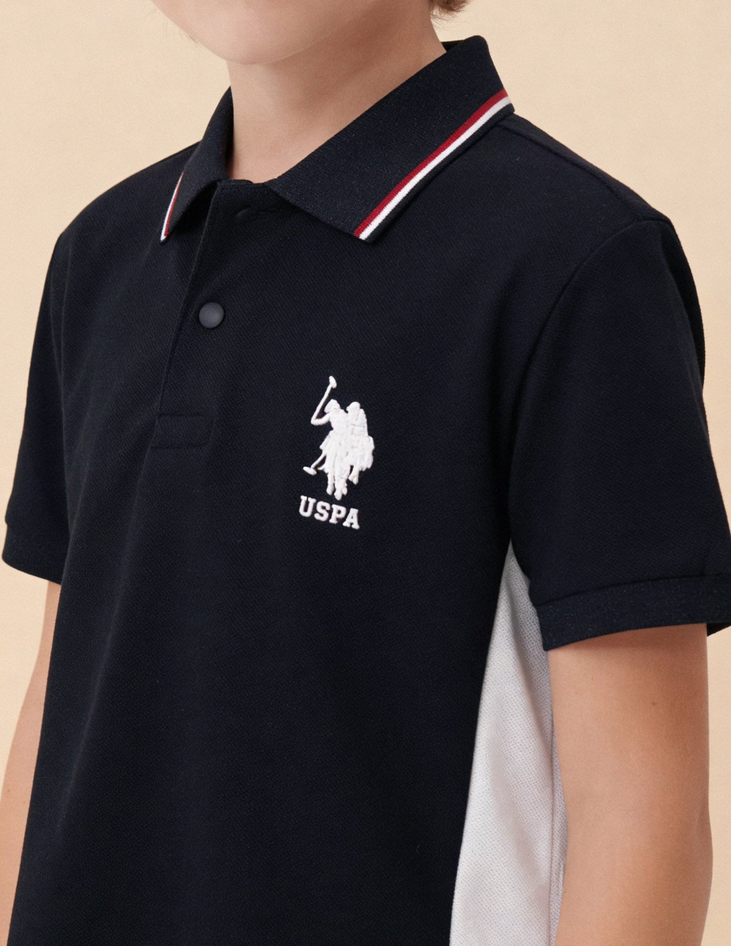Colour Blocked Regular Fit Polo Shirt Navy - U.S. Polo Assn. India | Large